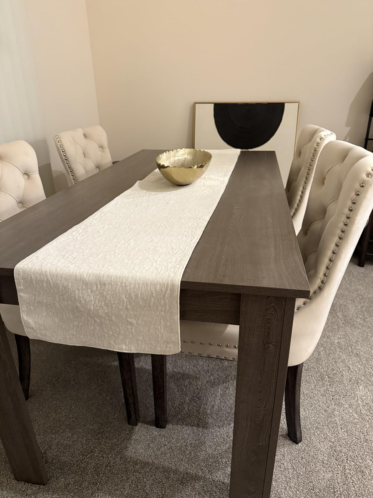 Giantex Dining Table for 6, Rectangular Kitchen Table with 330Lbs Capacity, Stable Structure, 63