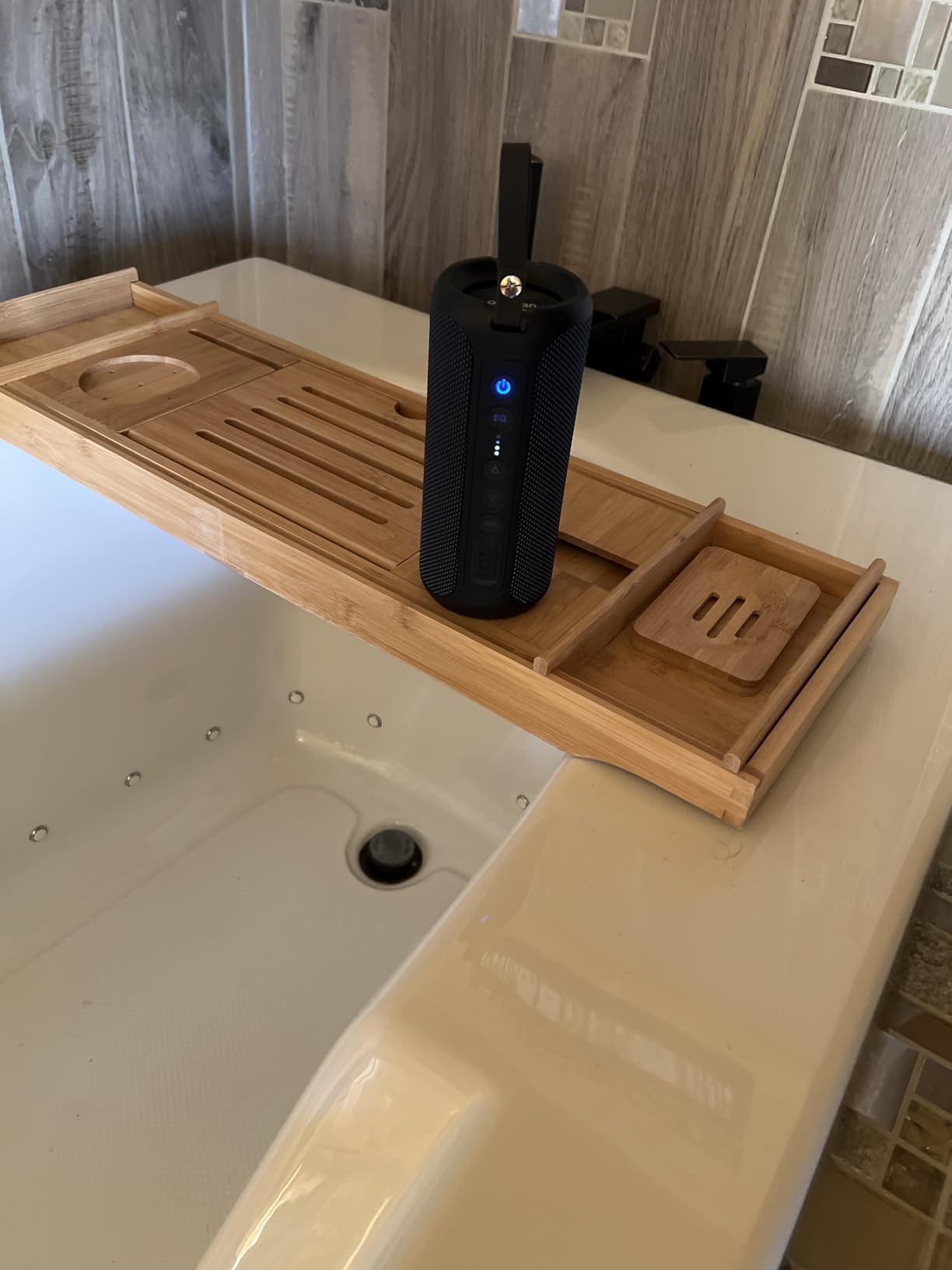 Ortizan Portable Bluetooth Speaker x Stocking Stuffers: IPX7 Waterproof, Wireless, Big Sound, Deep Bass, Dual Pairing, 30H Playtime, White Elephant Gift for Adults Men Women Teen Boys Girls (Black) - Customer Photo 1