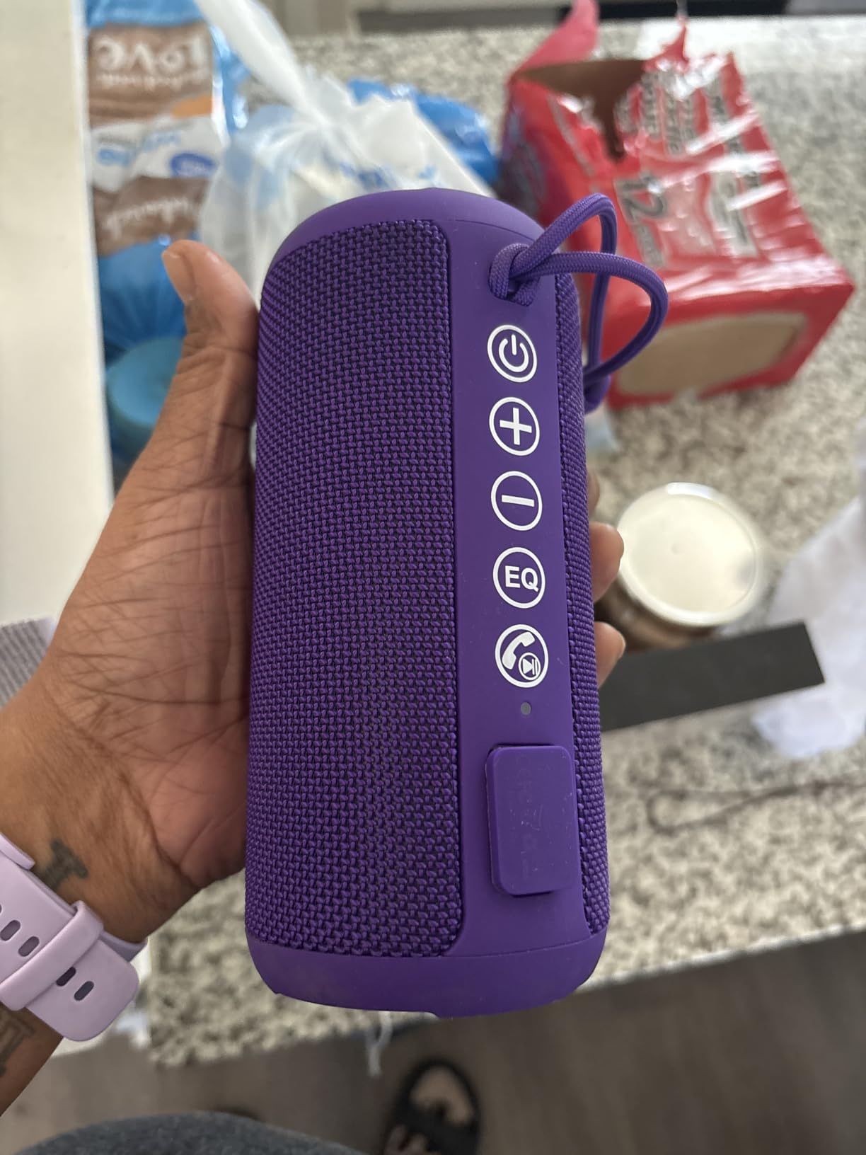 Ortizan Portable Bluetooth Speaker x Stocking Stuffers: IPX7 Waterproof, Wireless, Big Sound, Deep Bass, Dual Pairing, 30H Playtime, White Elephant Gift for Adults Men Women Teen Boys Girls (Black) - Customer Photo 2