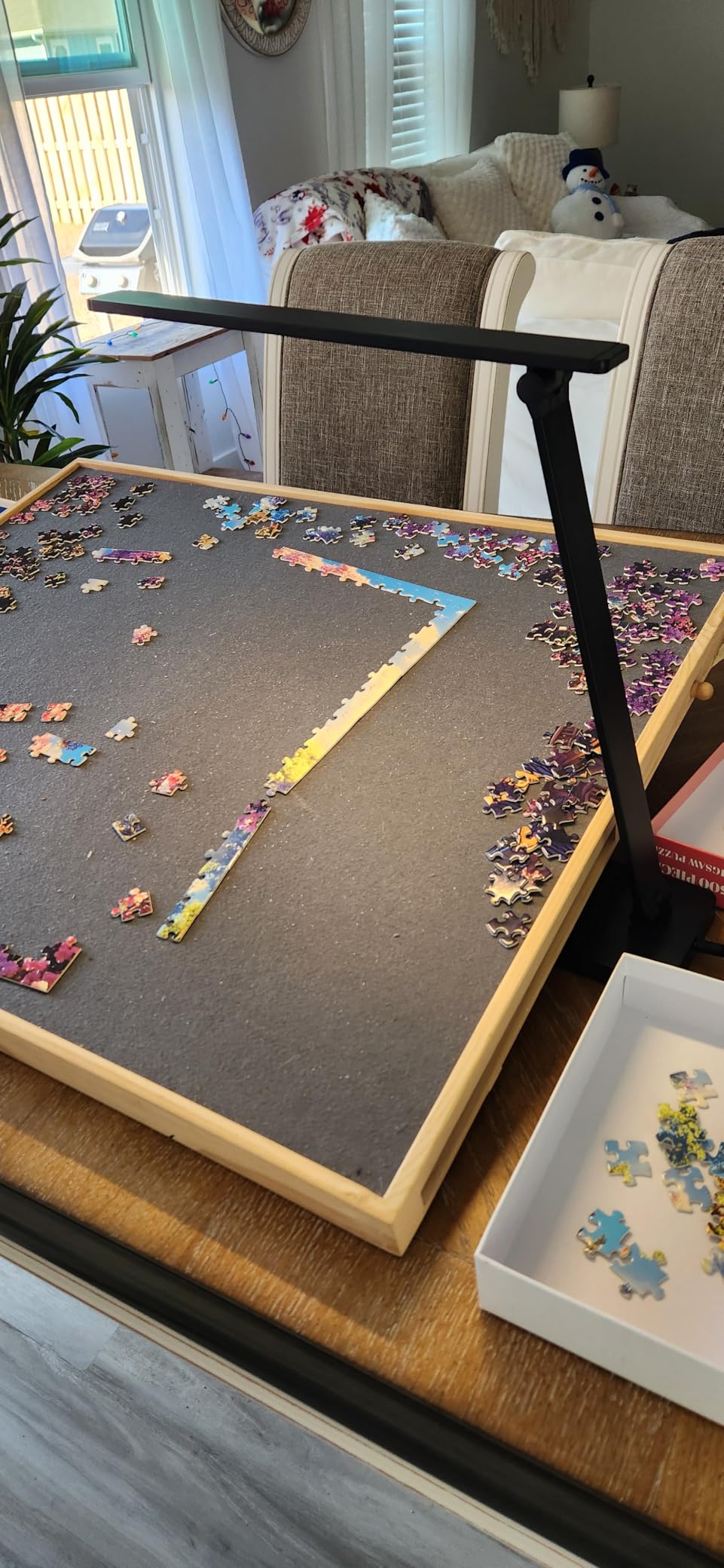 Lepro LED Desk Lamp for Home Office, 9.5W 750LM Metal Touch Control Desk Light, 5 Color Modes 5 Brightness Level, Eye Caring Task Lamp For Reading, Sewing, Crafts, School Supplies, Puzzle Light, Black - Customer Photo 1