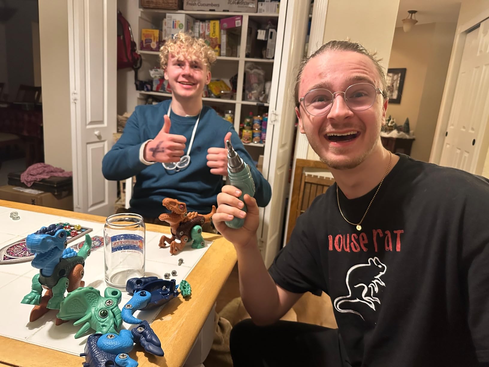 Laradola Dinosaur Toys for 3 4 5 6 7 8 Year Old Boys, Take Apart Dinosaur Toys for Kids 3-5 5-7 STEM Construction Building Kids Toy with Electric Drill, Party Christmas Birthday Gifts Boys Girls - Customer Photo 3