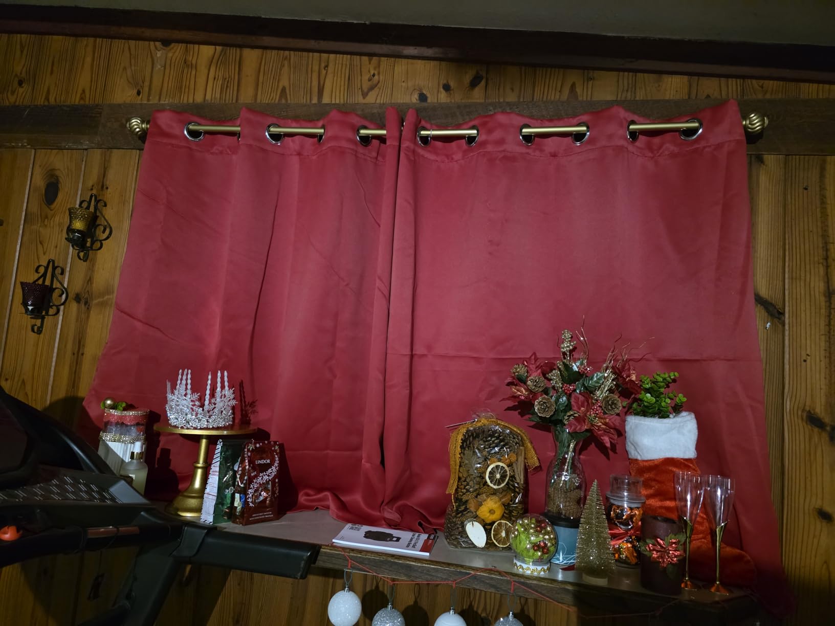 Hiasan Grommet Blackout Curtains for Bedroom, 42 x 63 Inches Length - Thermal Insulated & Light Blocking Window Curtains for Living Room, 2 Drape Panels Sewn with Tiebacks, Dark Grey - Customer Photo 2