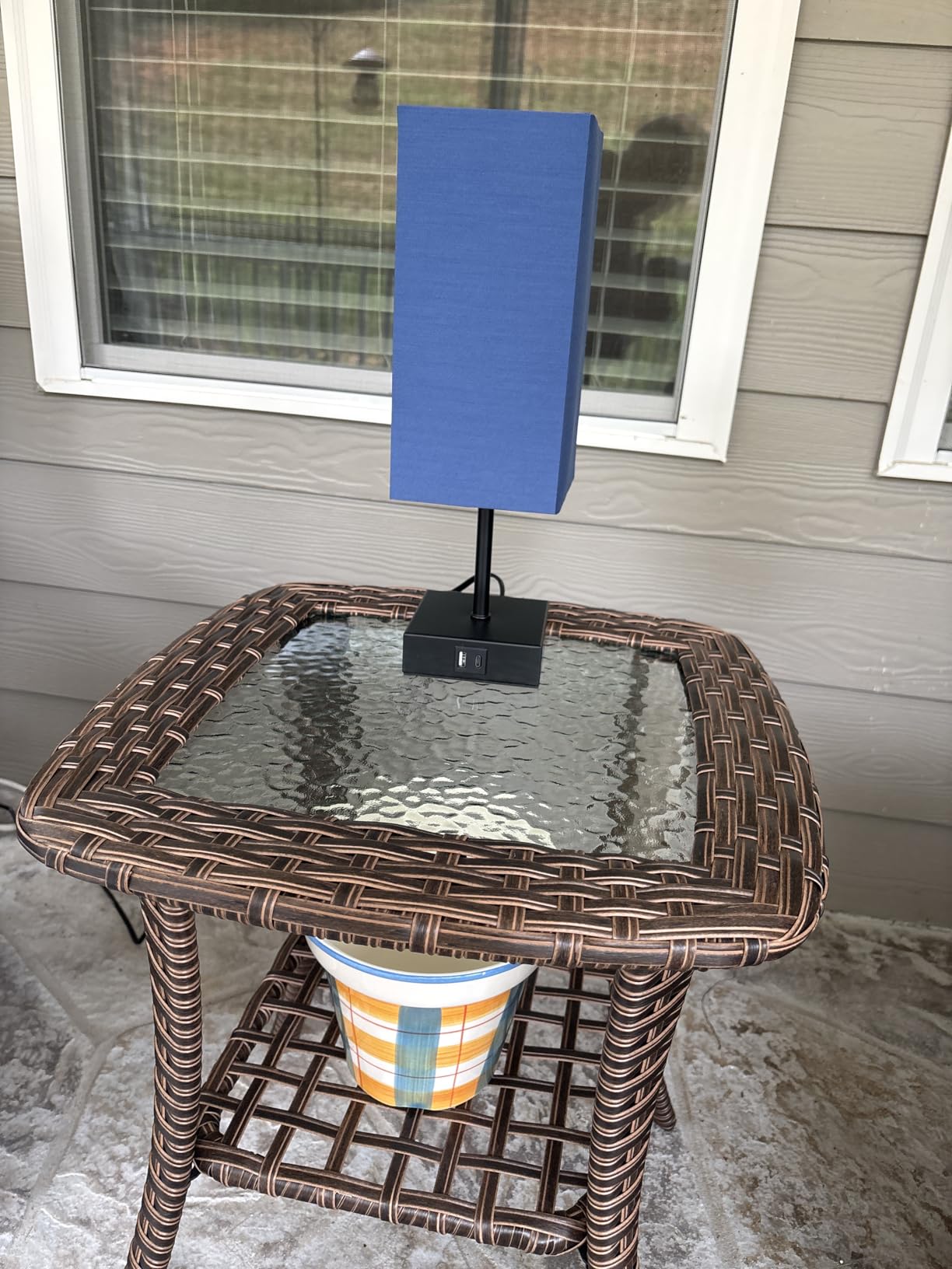 Sailstar Table Lamp for Bedroom, 3 Way Dimmable Touch Bedside Lamp, Small Lamp with 2 USB C+A Charging Ports, Black Nightstand Lamps for End Table, Living Room, Desk, Bulb Included - Customer Photo 1