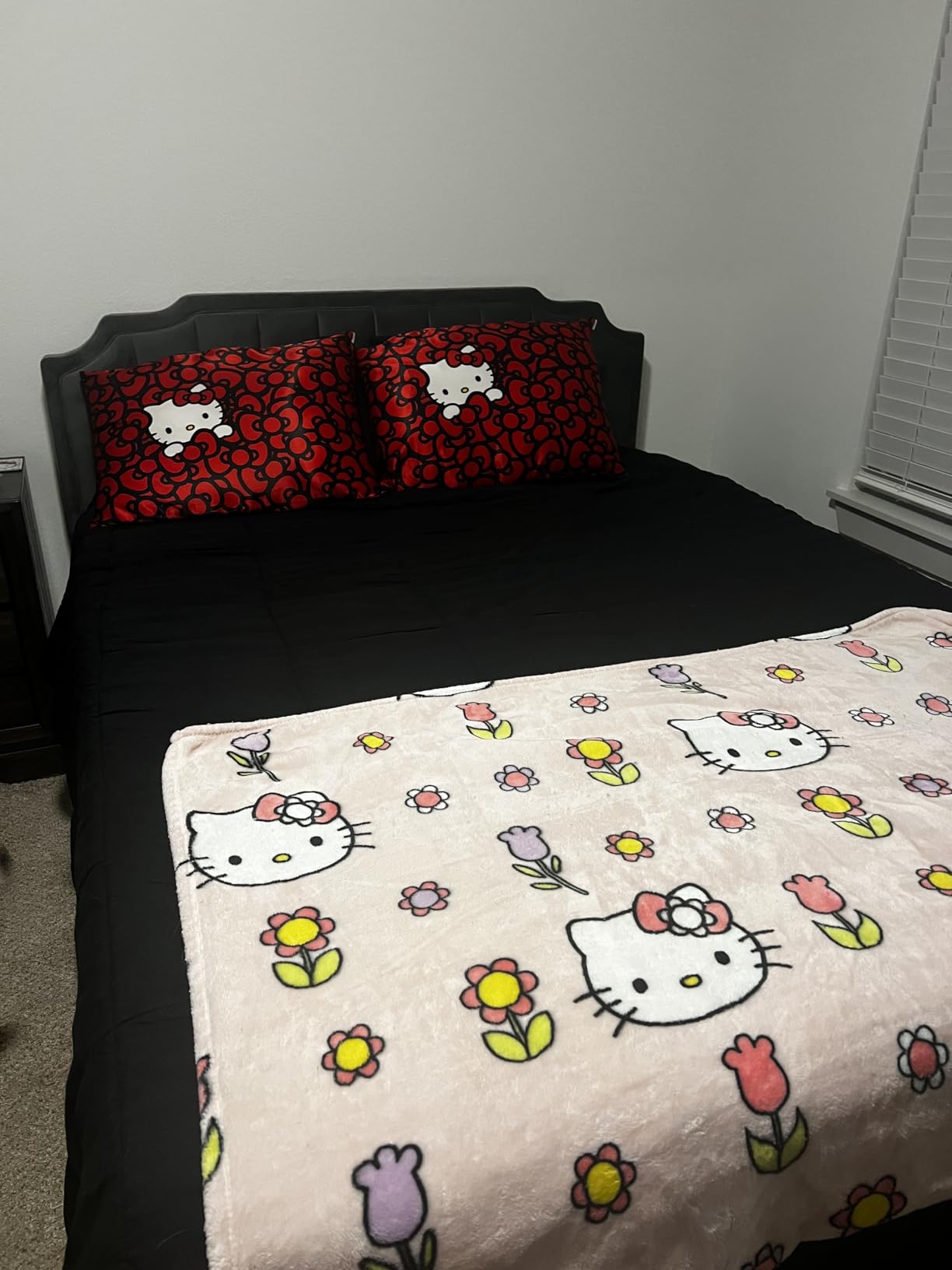 DOWNCOOL Queen Comforter Set -All Season Queen Bed Set with 2 Pillow Cases-3 Pieces Bedding Sets Queen -Down Alternative Black Queen Size Comforter Sets(88