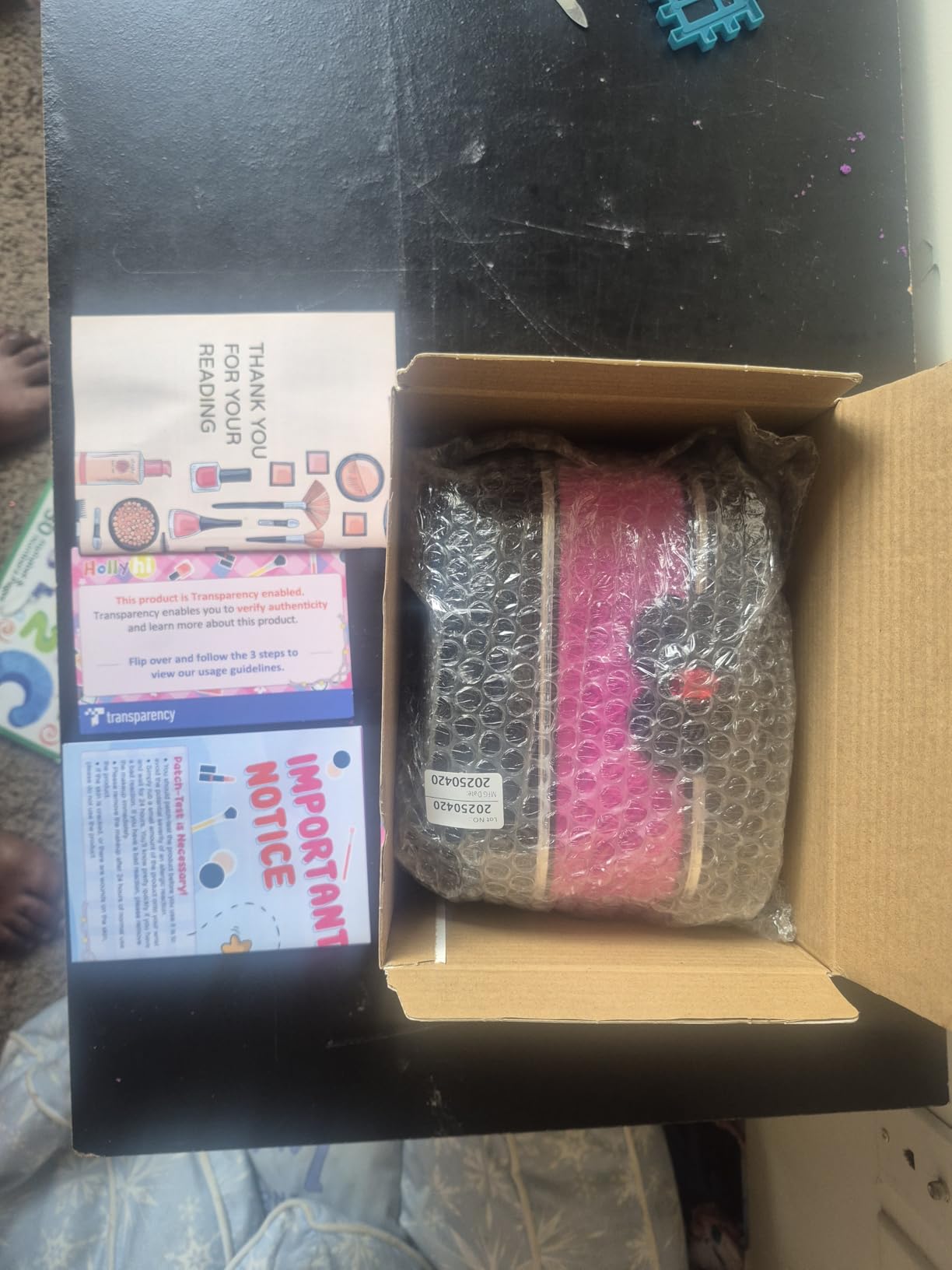 Hollyhi 58 Pcs Kids Makeup Kit for Girl, Princess Toys Real Washable Cosmetic Set with Mirror, Kids Makeup Sets for Girls, Play Make Up Birthday Gifts for 3 4 5 6 7 8 9 10 11 12 Years Old Kid (Rose) - Customer Photo 5