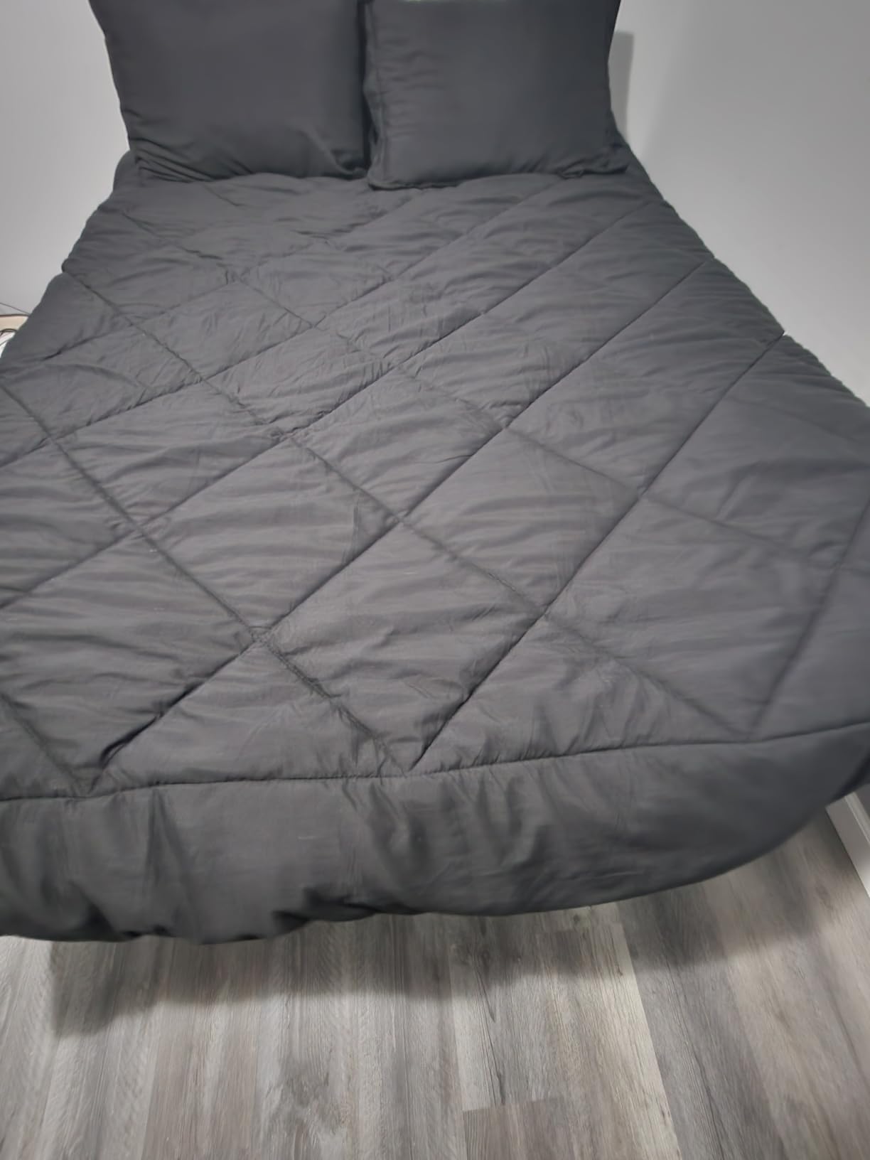 CozyLux Queen Comforter Set Black - Bed in a Bag Queen Size 7 Pieces, Luxury Soft Bed Set for All Seasons, Bedding Set with Down Alternative Comforter, Sheets, Pillowcases & Shams - Customer Photo 1