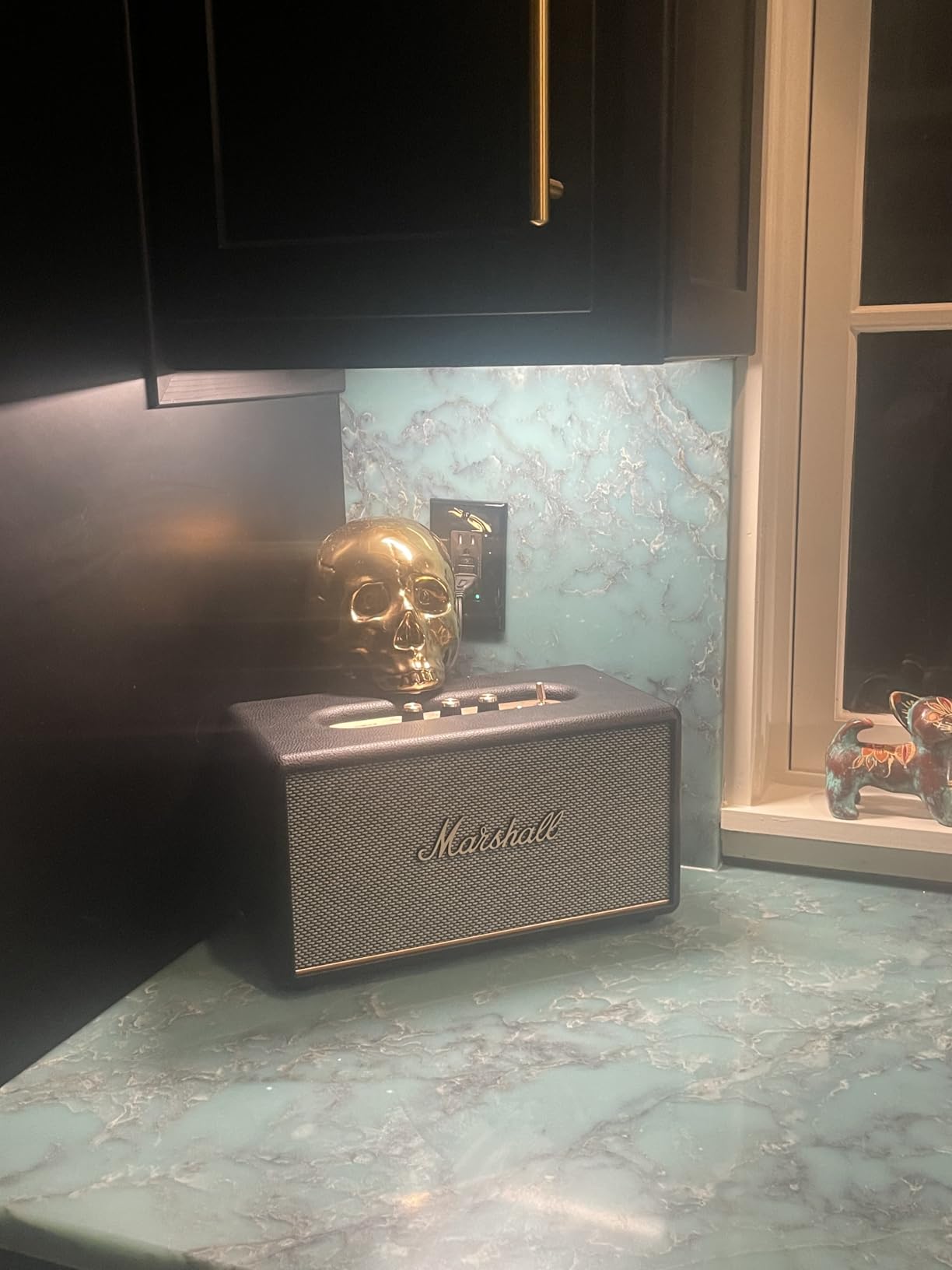 Marshall Stanmore III Bluetooth Home Speaker - Loud Stereo Sound with Bass and Treble Controls | Plug-in Powered | Record Player Compatible | RCA and 3.5 mm Aux Inputs - Black Customer Review Marshall Stanmore III Bluetooth Home Speaker - Loud Stereo Sound with Bass and Treble Controls | Plug-in Powered | Record Player Compatible | RCA and 3.5 mm Aux Inputs - Black - Customer Photo 2