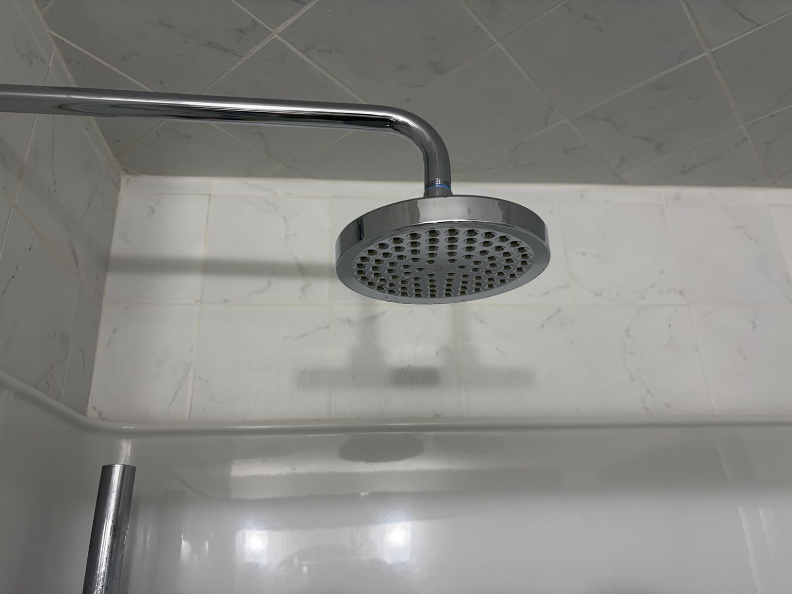 High Pressure Shower Head - Anti-Clogging Silicone Nozzles - 2.5 GPM Removable Restrictor - Easy to Clean Adjustable Replacement - easy to install with Plumbers Tape - 6 inch - Matte Black Finish - Customer Photo 1