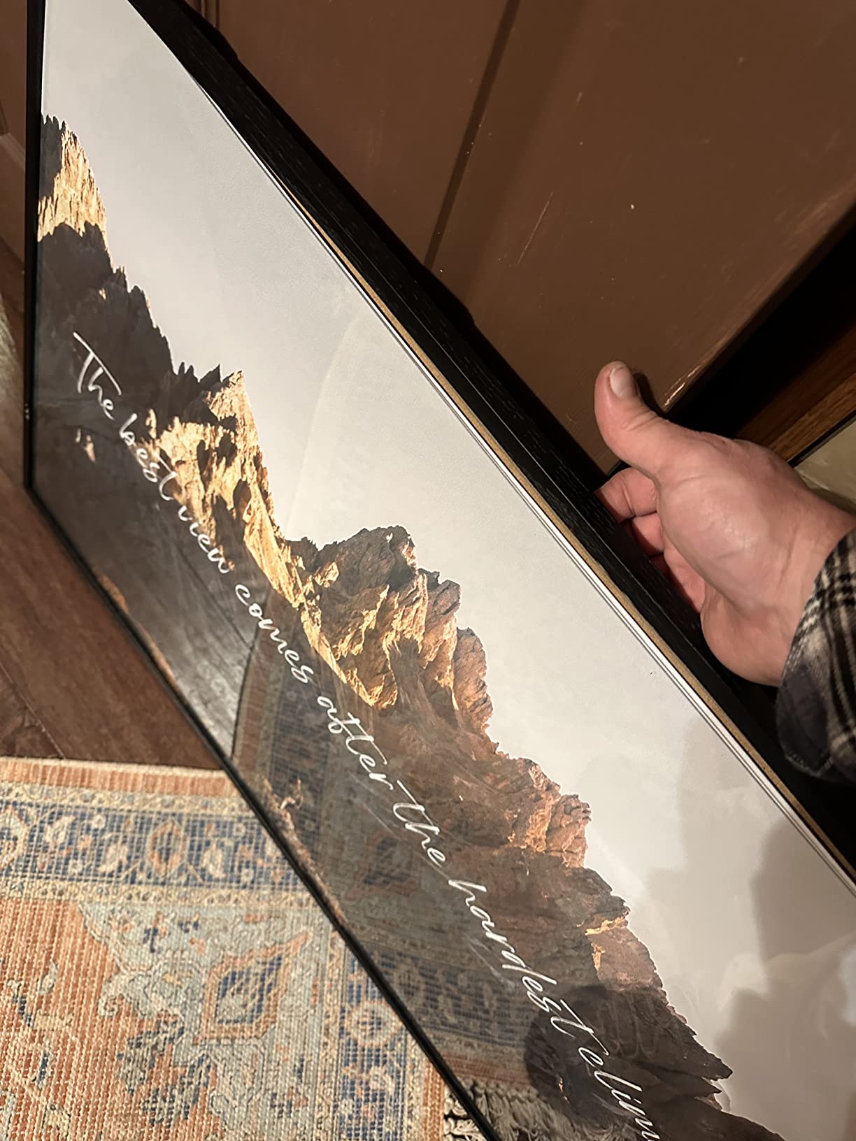 HAUS AND HUES Money Wall Art - Framed Wall Art Motivational, Masculine Art Wall Decor, Success Wall Art, Inspirational Wall Art For Office, Hundred Dollar Bill Wall Art (16x20, Beige Framed) - Customer Photo 1