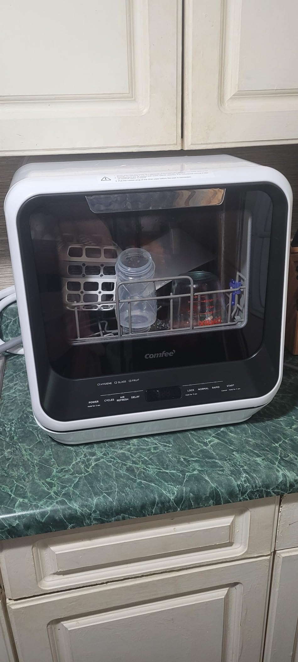 COMFEE' Portable Mini Dishwasher Countertop with 5L Built-in Water Tank for Apartments& RVs, No Hookup Needed, 6 Programs, 360° Dual Spray, 162℉ High-Temp& Air-Dry Function Customer Review COMFEE' Portable Mini Dishwasher Countertop with 5L Built-in Water Tank for Apartments& RVs, No Hookup Needed, 6 Programs, 360° Dual Spray, 162℉ High-Temp& Air-Dry Function - Customer Photo 4
