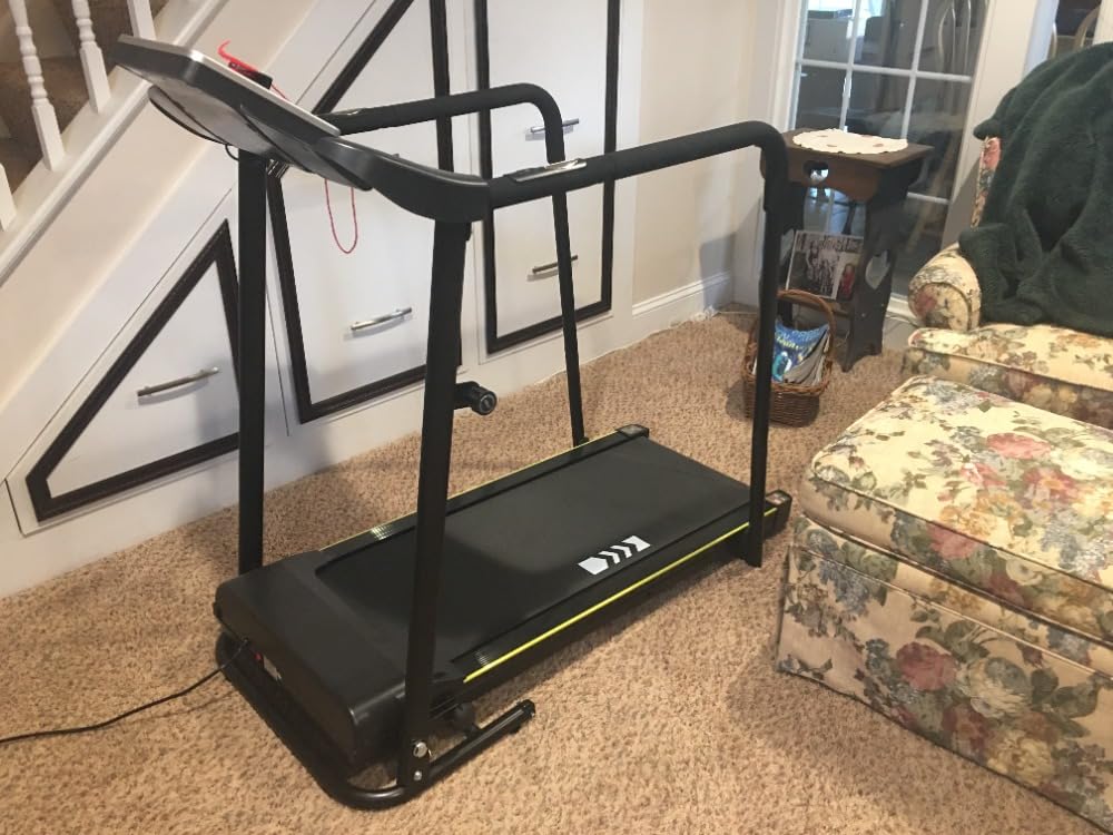 Redliro Walking Treadmill with Long Handrail for Balance, Recovery Fitness Exercise Machine Foldable for Home use with Holder for Phone & Cup,LCD Display, 300 lbs Capacity - Customer Photo 1