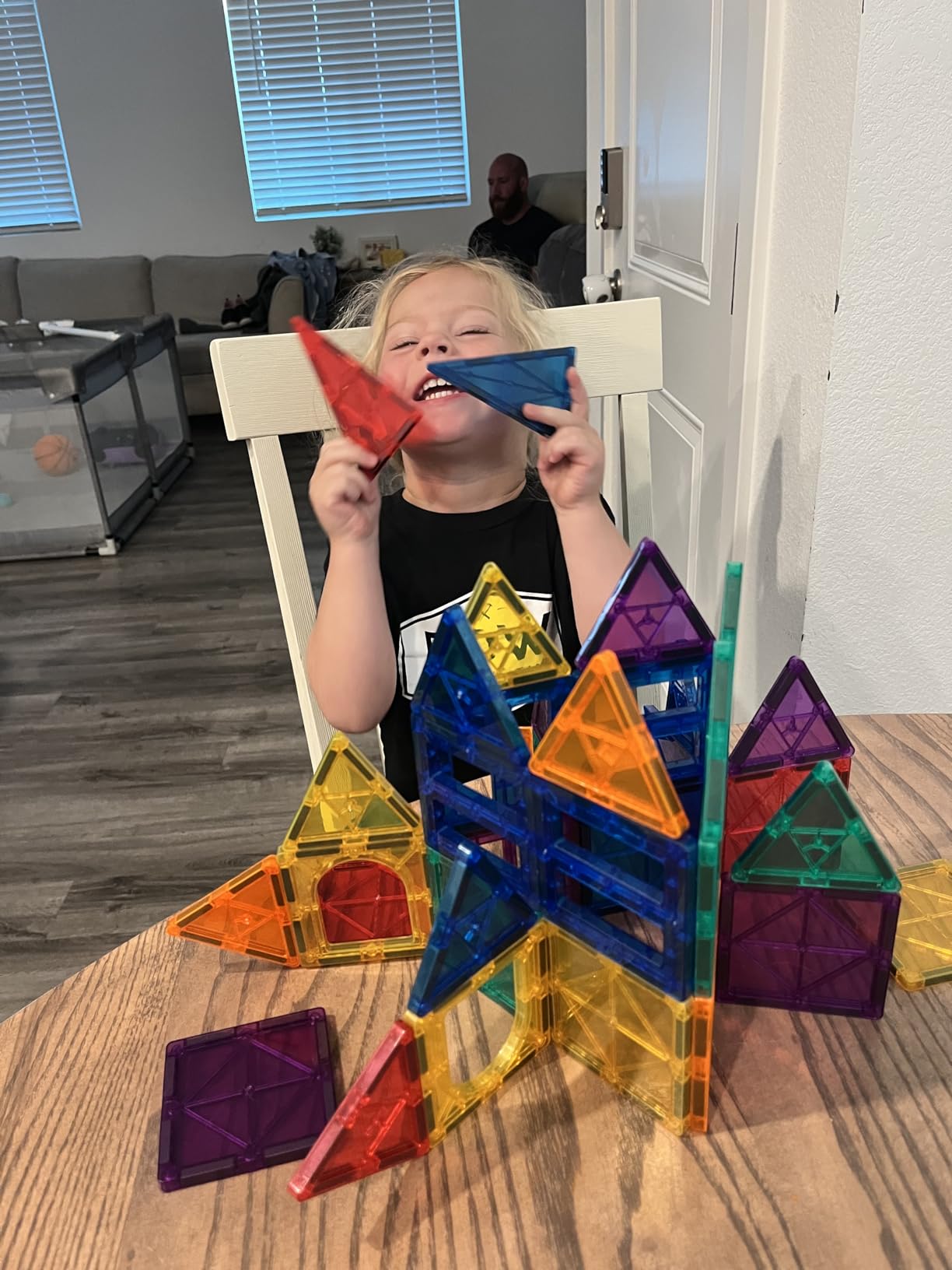 Coodoo Magnetic Tiles Kids Toys STEM Magnet Toy for Toddler Magnetic Blocks Building Preschool Learning Sensory Montessori Toys for 3+ Year Old Boys and Girls, Safe Creativity Toddler Kids Toy 40PCS - Customer Photo 1