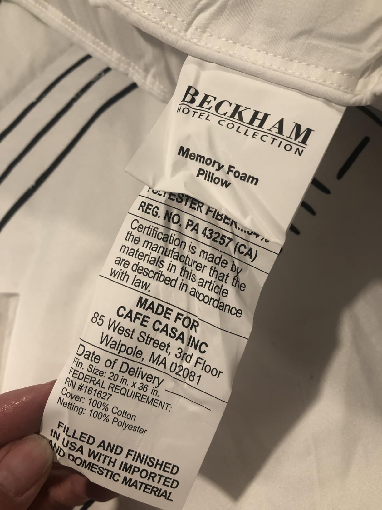 Beckham Hotel Collection Shredded Memory Foam Pillow 2-Pack Queen | Adjustable Fill Cooling Bed Pillows for Side, Back & Stomach Sleepers - Customer Photo 3