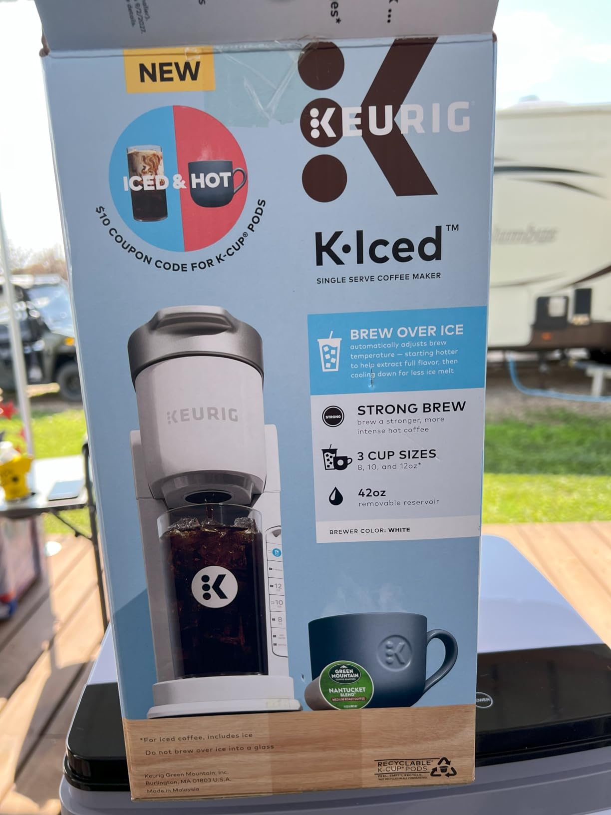 Keurig K-Iced Coffee Maker, Single Serve K-Cup Pod Iced Coffee Maker, With Hot and Cold Coffee Capabilities, Brews Any K-Cup Pod, Gray Customer Review Keurig K-Iced Coffee Maker, Single Serve K-Cup Pod Iced Coffee Maker, With Hot and Cold Coffee Capabilities, Brews Any K-Cup Pod, Gray - Customer Photo 5