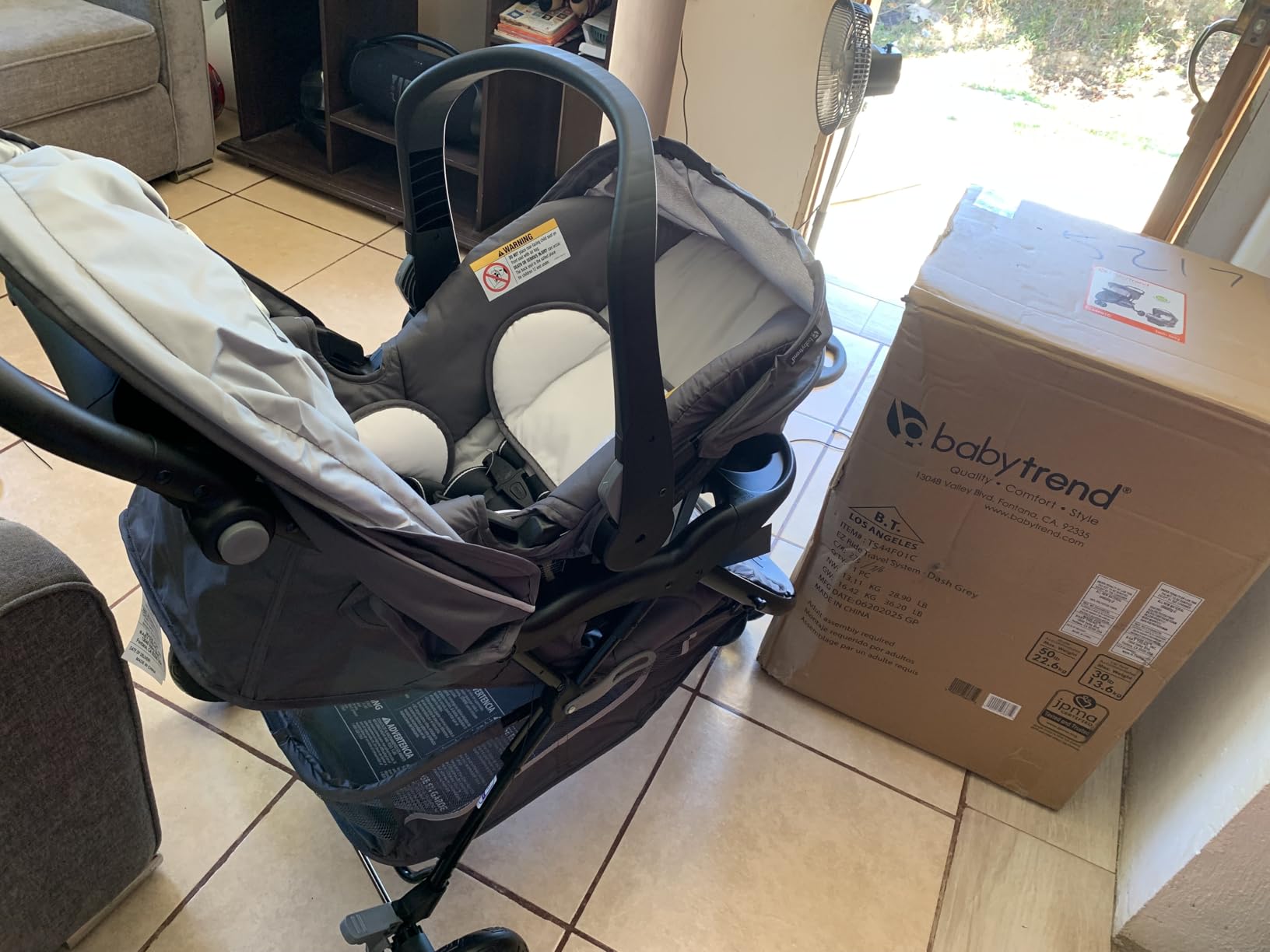 Baby Trend Stroller and EZ-Lift Infant Car Seat, EZ Ride Travel System, Dash Grey - Customer Photo 5