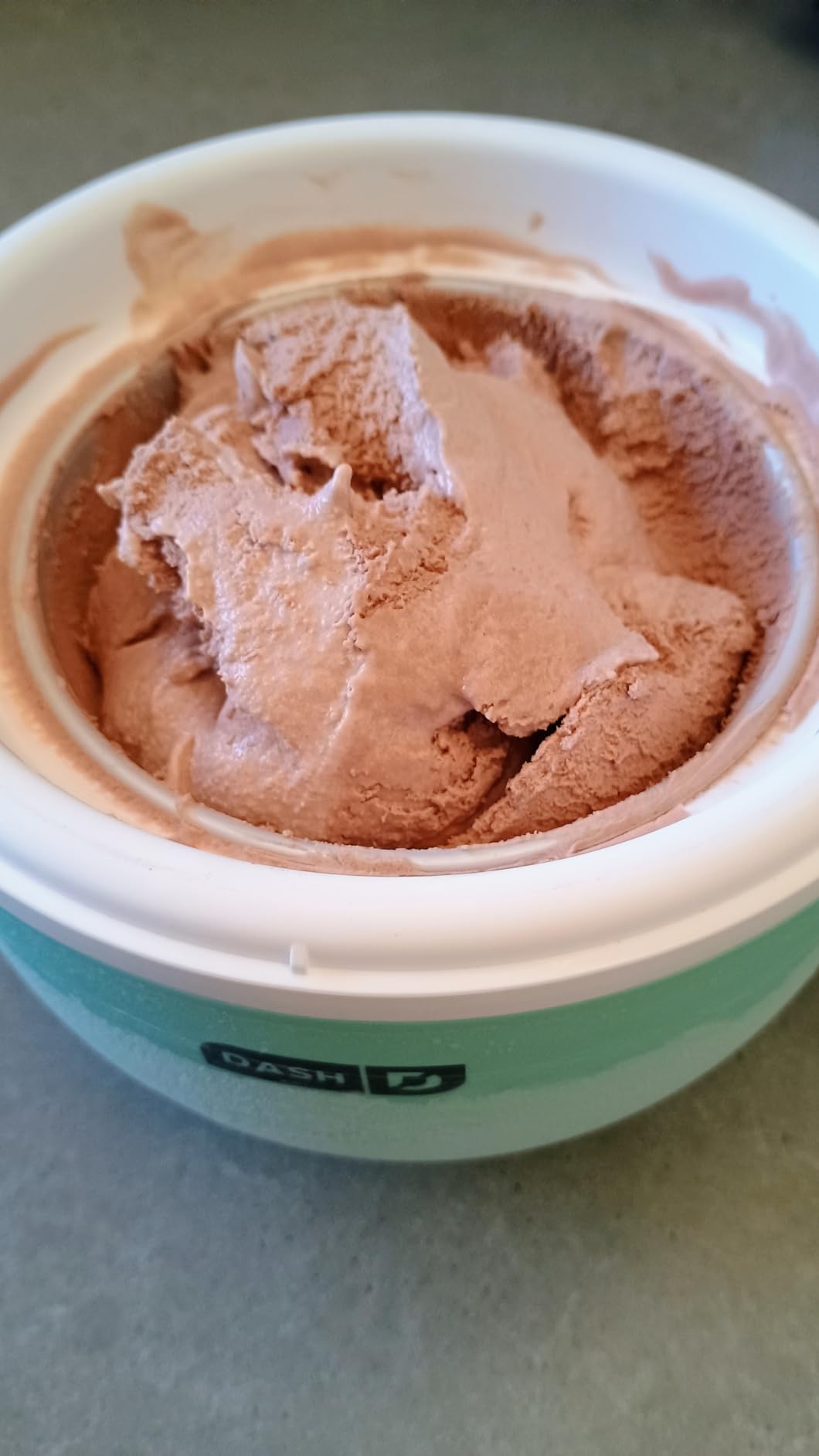 DASH My Mug Ice Cream Maker Machine (Aqua): Multi-Purpose Soft Serve Ice Cream Machine with (2) Bowls for Homemade Gelato, Sorbet, Frozen Yogurt, Built-In Ingredient Chute, Easy to Clean and Store - Customer Photo 2