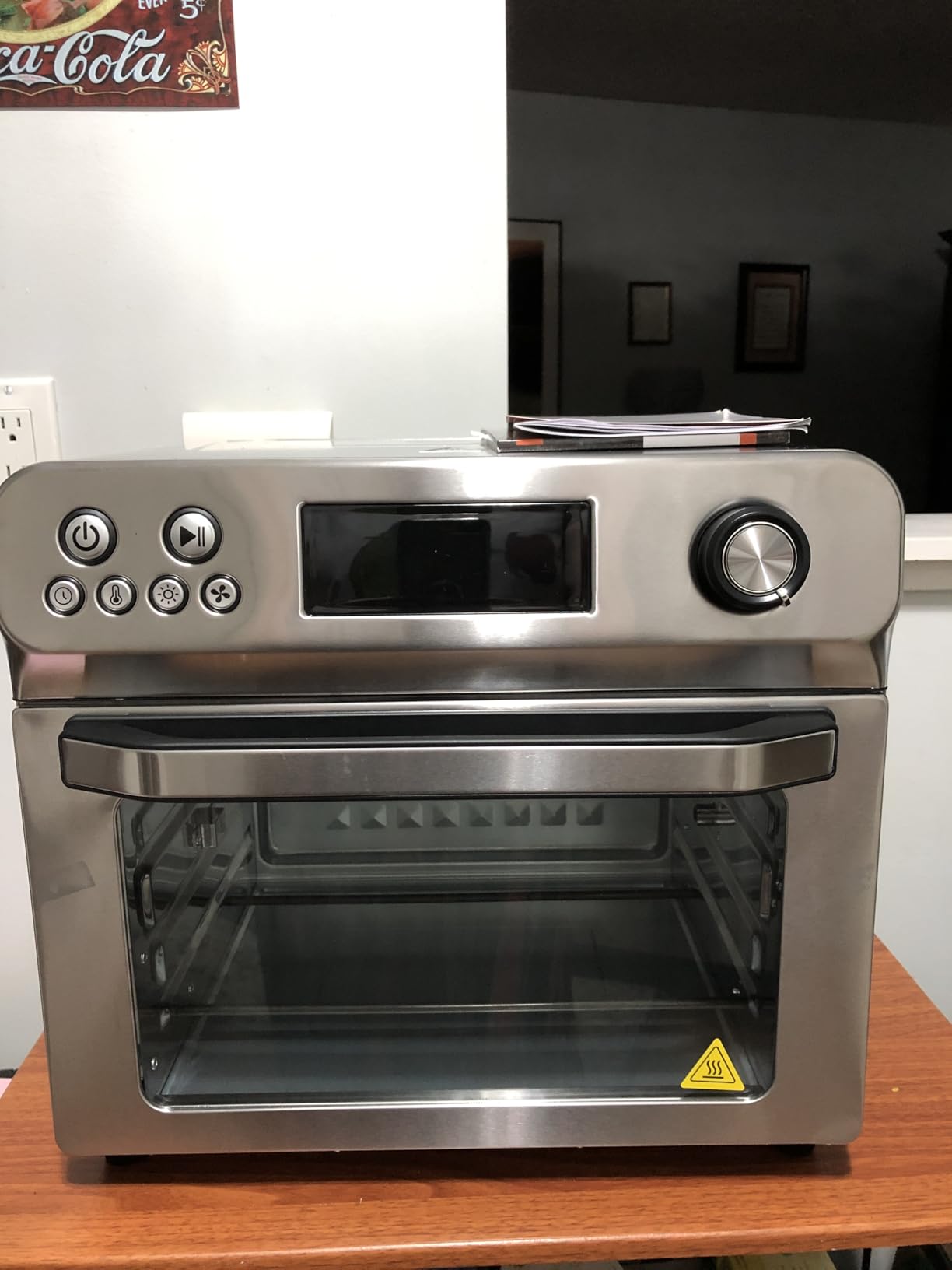 HYSapientia Air Fryer Convection Oven Countertop, 26Quart 10-in-1 Large Toaster Oven Combo with LED Display Knob Control, 1800W Stainless Steel, Full Accessory Set - Customer Photo 2