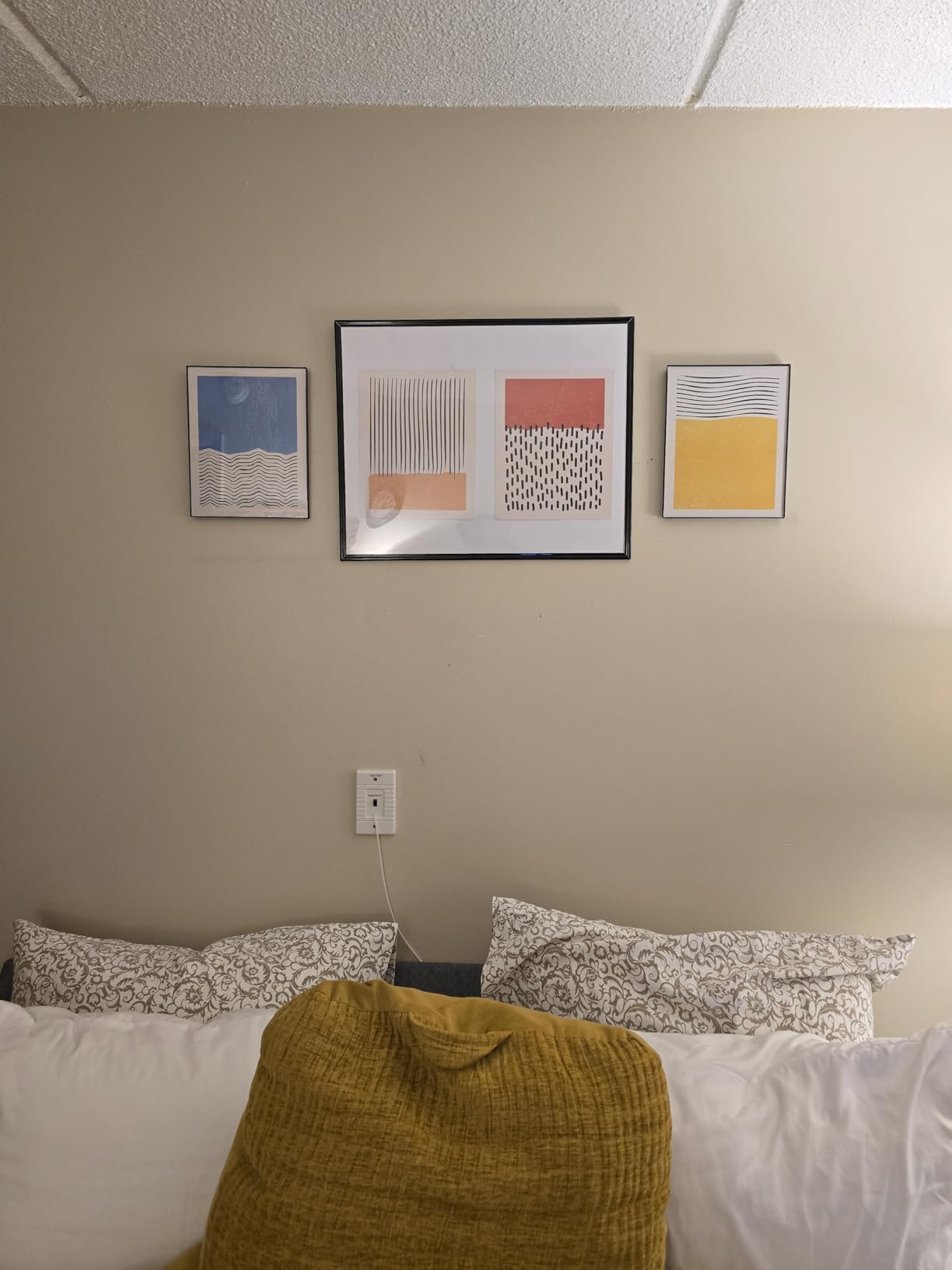 HAUS AND HUES Geometric Wall Art Prints Set - Abstract Wall Art Set of 4 Modern Wall Decor, Modern Abstract Art Posters Contemporary Wall Art Dorm Decor Blue Aesthetic Small Wall Art (Unframed 11x14) - Customer Photo 2