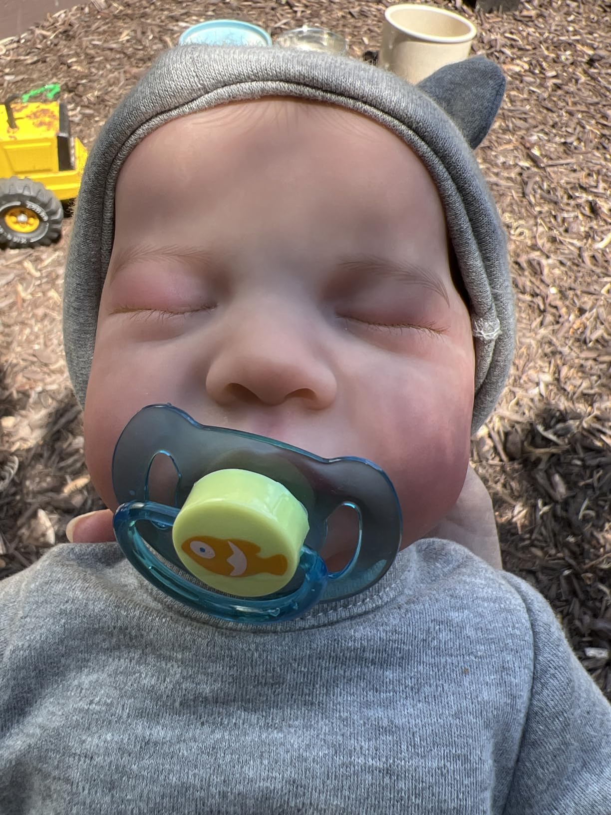 Realistic Reborn Baby Dolls-18 Inch Real Life Newborn Baby Dolls Girl Lifelike Baby Doll with Accessories for 3+ Years Old Gifts (Gray) - Customer Photo 3