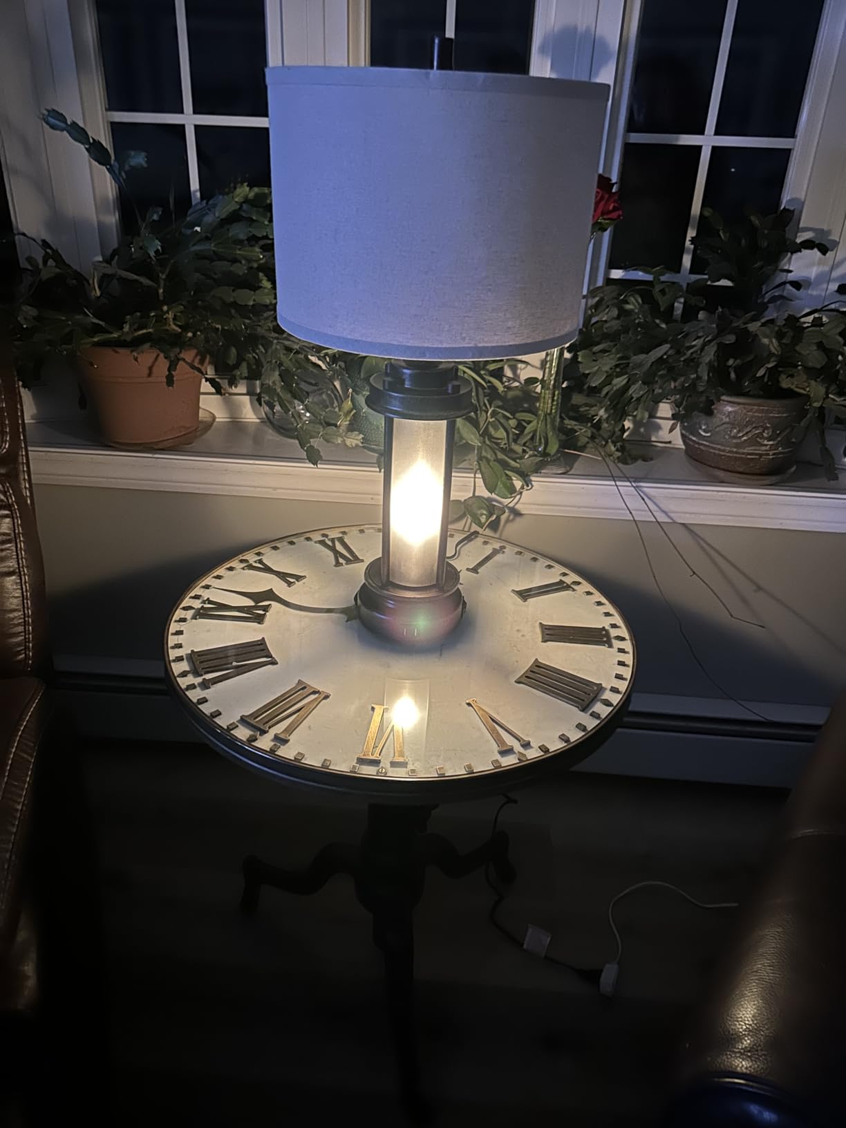 Set of 2 Farmhouse Lamps for Living Room, Rustic Vintage Bedroom Nightstand Table Lamp with 2 USB Charging Ports, Built-In Frosted Glass Night Light for End Table Entryway, 4 Bulbs Included (Bronze) - Customer Photo 1