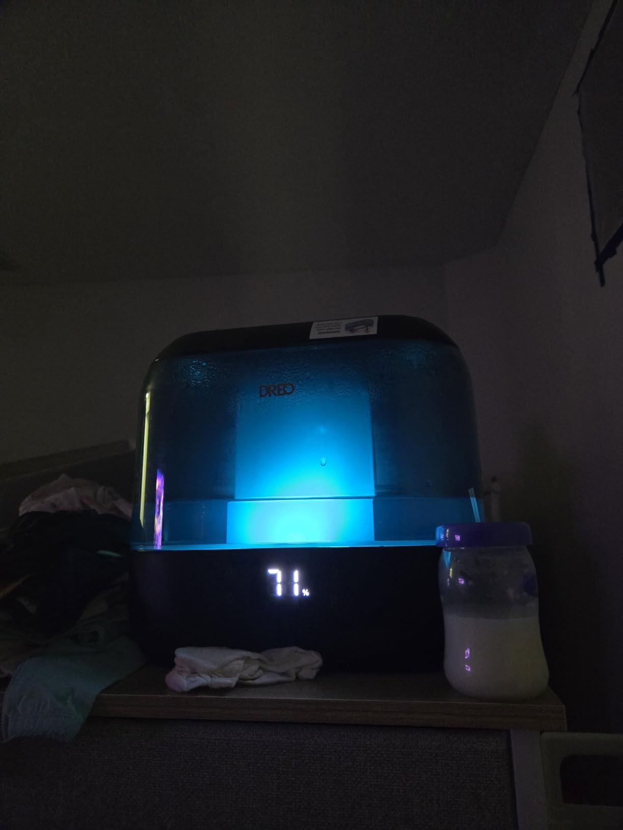 Dreo Smart Humidifiers for Bedroom, Top Fill 4L Supersized Humidifier Large Room with 28 dB, 36H Runtime, Touch/APP/Voice Control, Nightlight, Cool Mist Humidifiers for Baby, Plants, Indoor, Black - Customer Photo 2