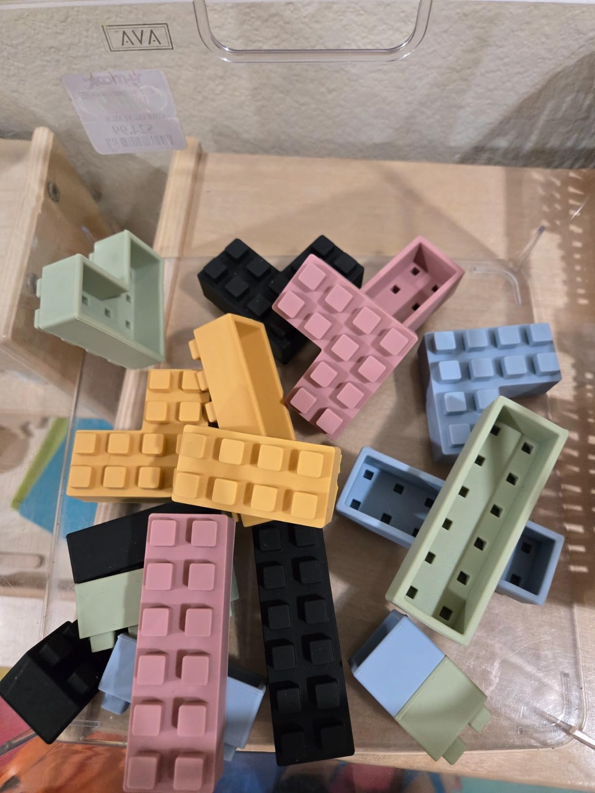 ROHSCE Baby Soft Blocks Building Block Toys, Blocks for Babies 6 Months and Up STEM Educational Toddler Gifts, Soft Rubber Baby Blocks 12-18 Months Big Building Blocks Sensory Toys, 70PCS - Customer Photo 4