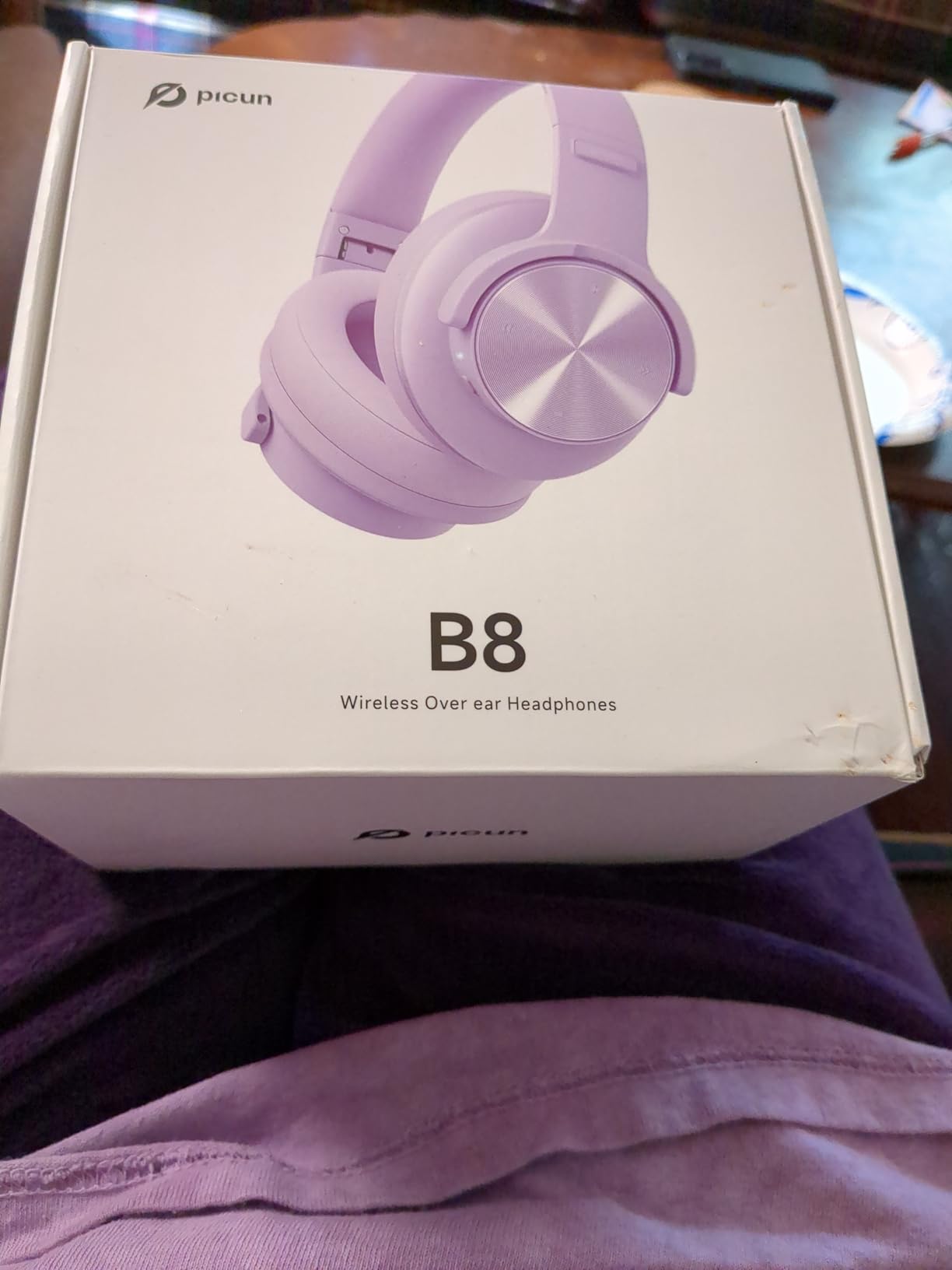 Picun B8 Bluetooth Headphones, 120H Playtime Headphone Wireless Bluetooth with 3 EQ Modes, Low Latency, Hands-Free Calls, Over Ear Headphones for Travel Home Office Cellphone PC Black - Customer Photo 4