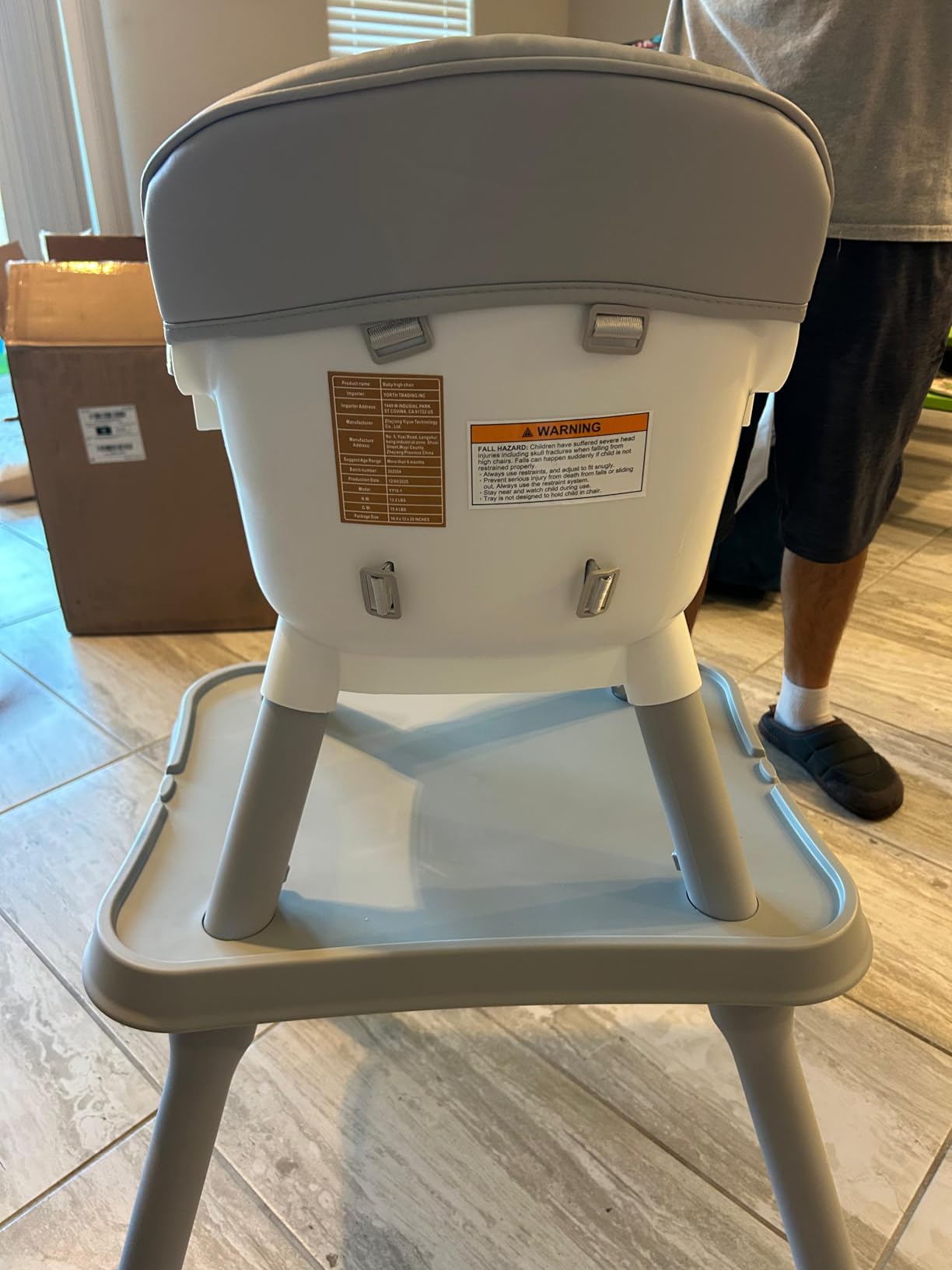 6 in 1 Baby High Chair, Convertible Highchair for Babies and Toddlers (Grey) - Customer Photo 3