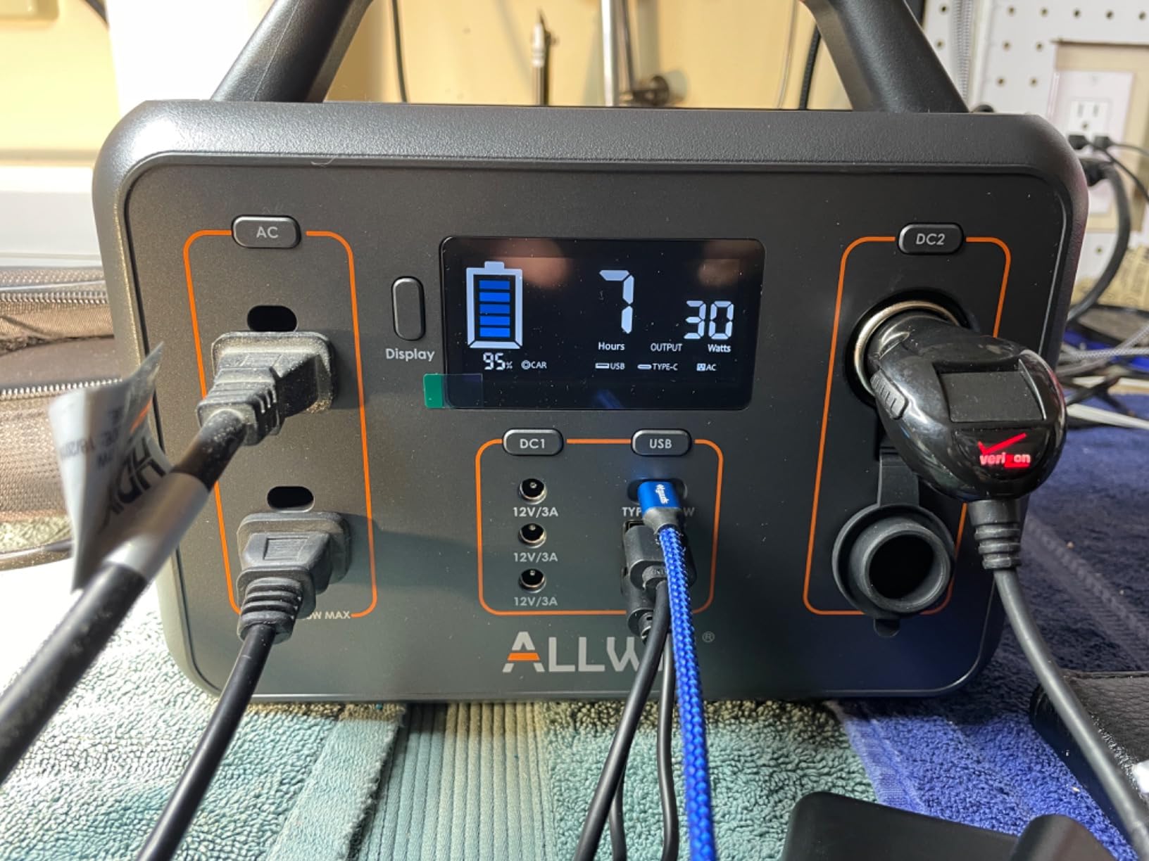 ALLWEI LiFePO4 Portable Power Station 1200W, 1008Wh Solar Generator with UPS Mode, 1.5Hrs Fast Charge, 4 AC Outlet(Surge 2400W), Power Battery Generator for CPAP Camping Outdoor Emergency - Customer Photo 3