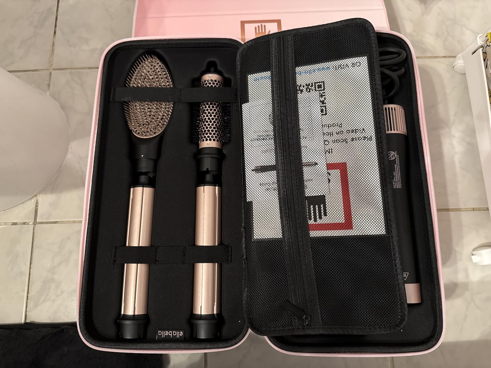 ELLA BELLA® 6 in 1 Professional Hot Air Styler • Powerful Hair Dryer & Straightener Set - Customer Photo 1