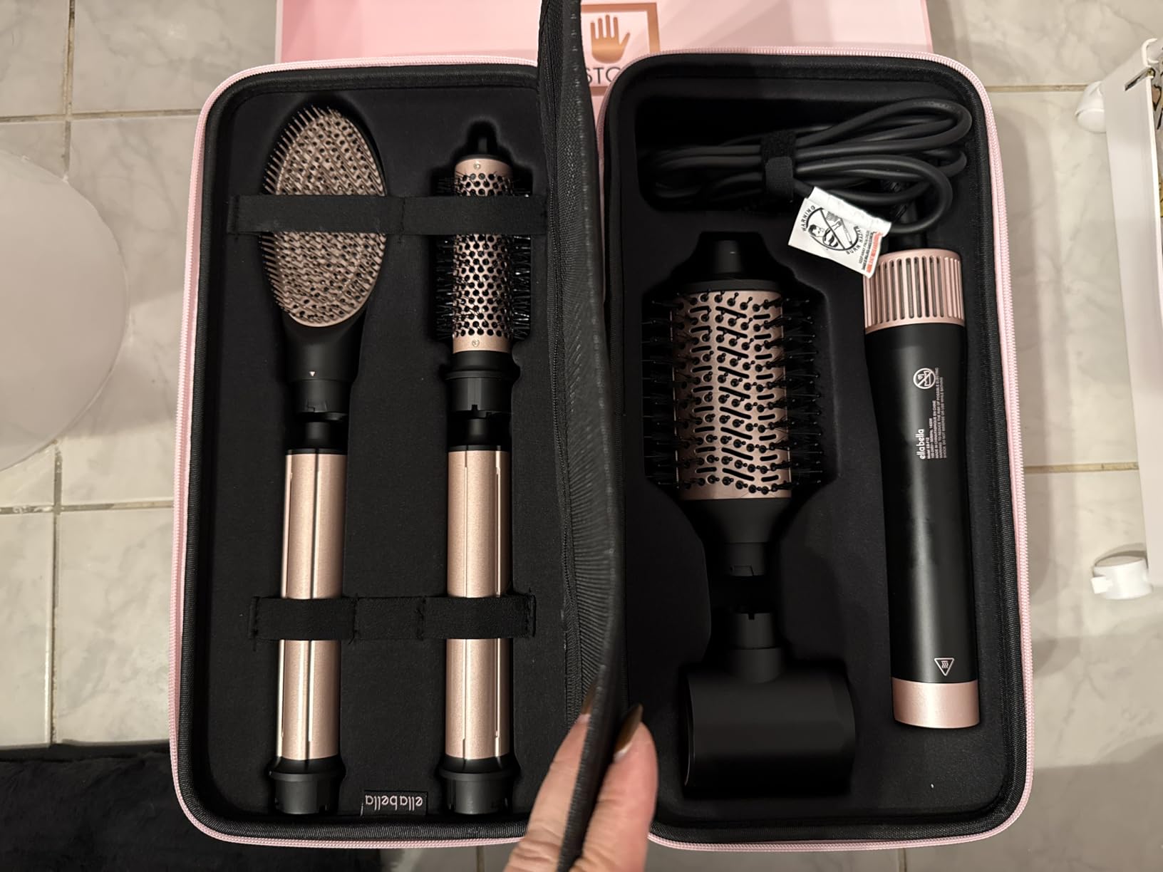 ELLA BELLA® 6 in 1 Professional Hot Air Styler • Powerful Hair Dryer & Straightener Set - Customer Photo 3