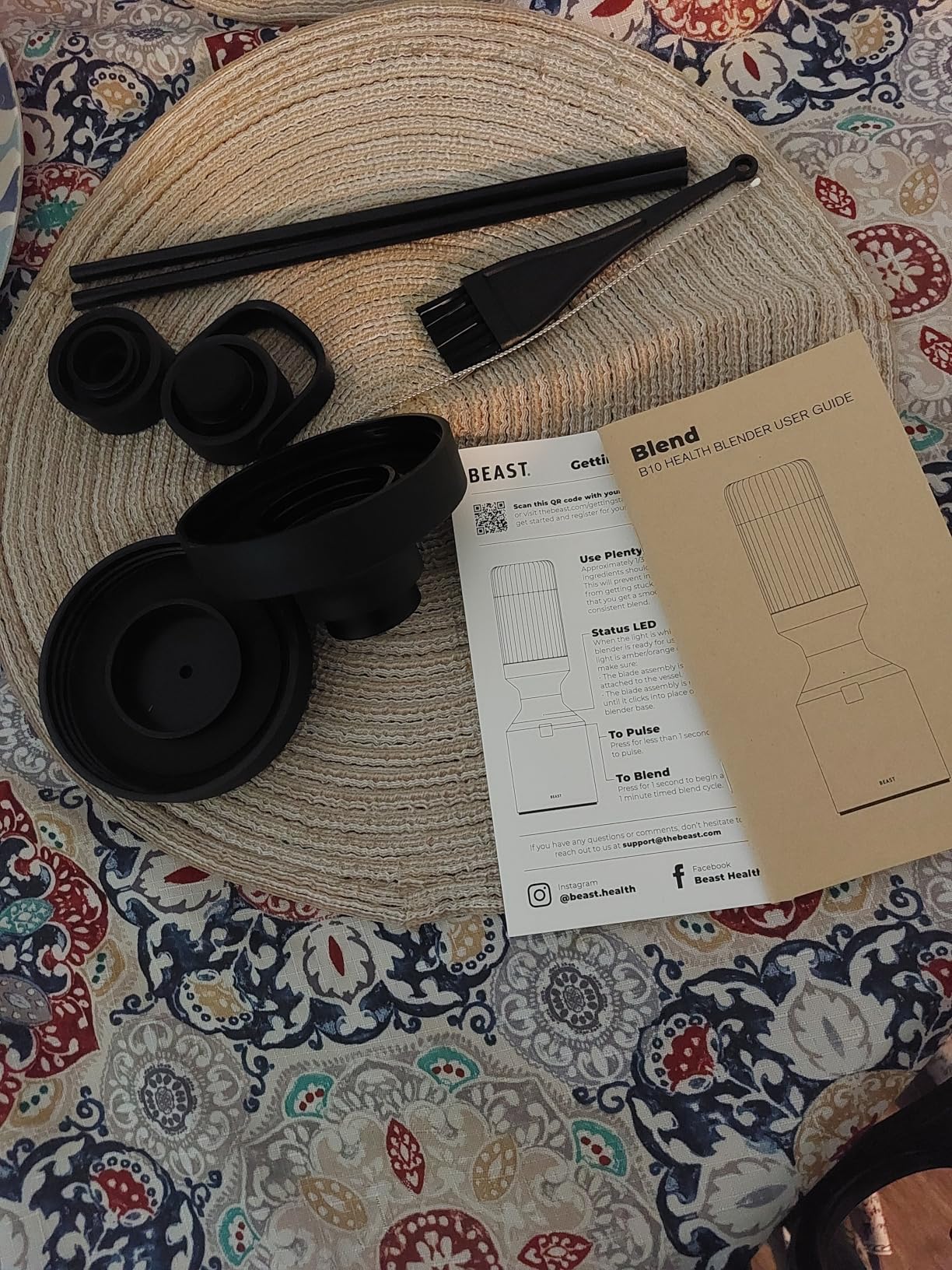 Beast Blender | Sleek Kitchen Countertop Design, Patented Blending Technology | Take Smoothies & Shakes To-Go with NEW Portable Straw Cap System (Carbon Black) - Customer Photo 2