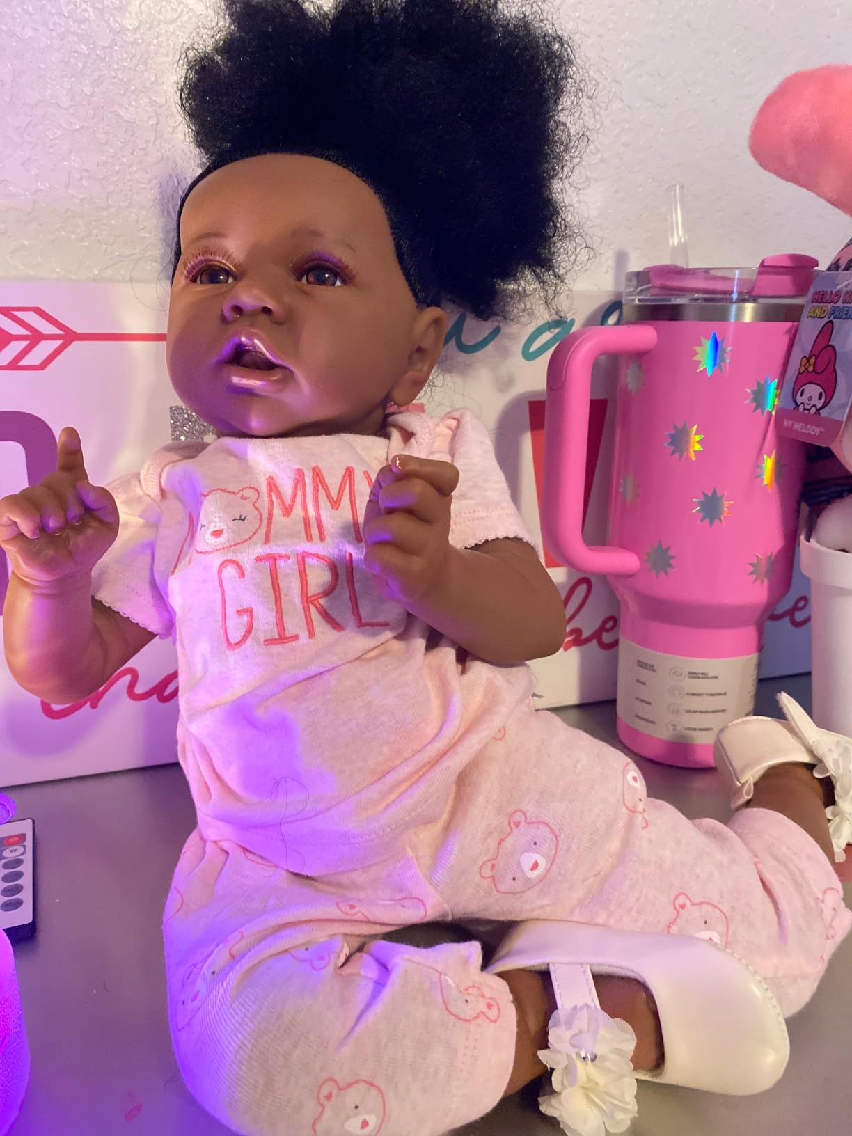 Realistic Reborn Baby Doll Black Girl – 20 Inch Lifelike Real Life African American Newborn Doll with Soft Body Gift Set for Kids Age 3+ - Customer Photo 2