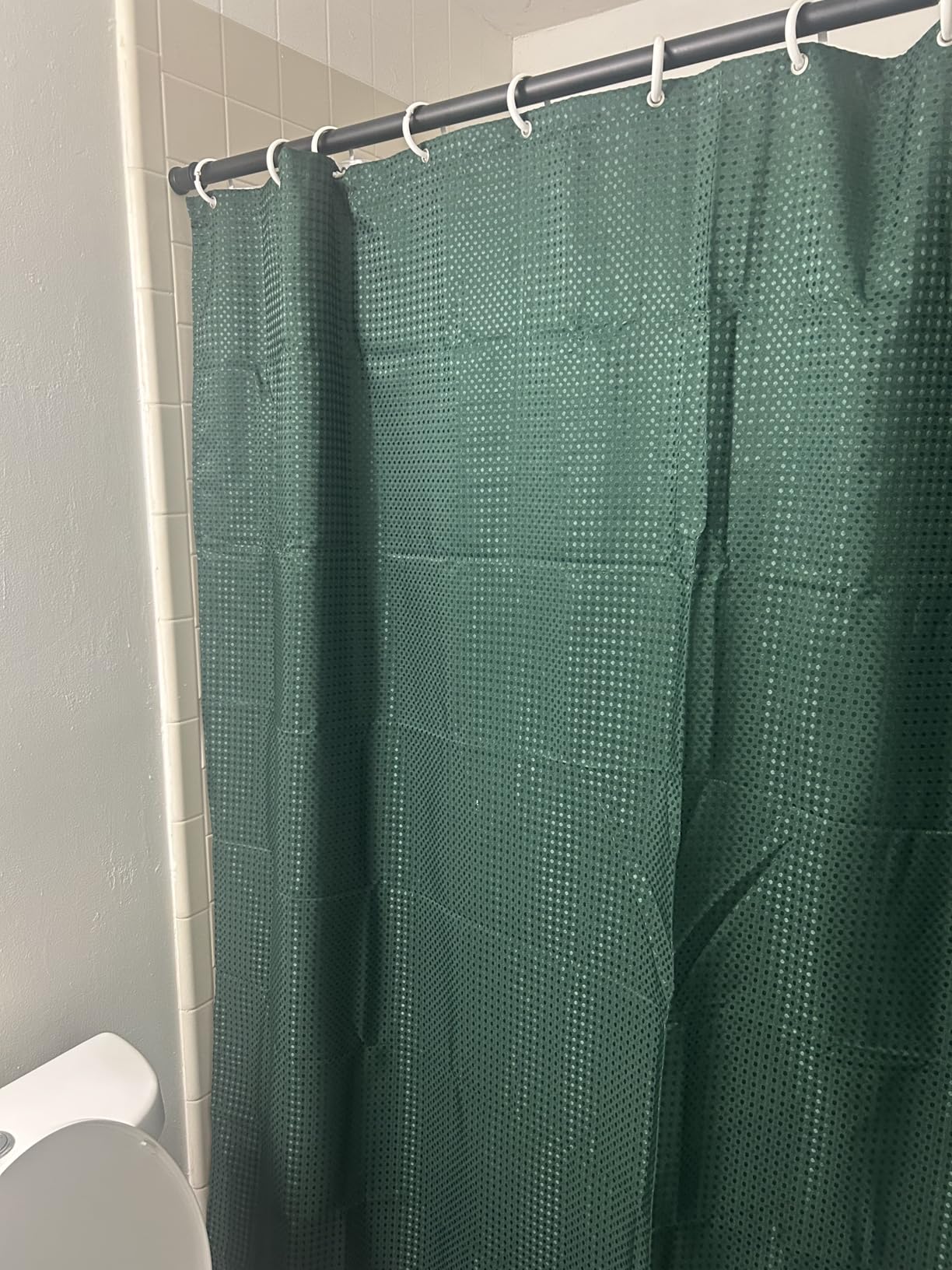 Clara Clark Bathroom Accessories Set - Bathroom Set, Bathroom Accessory Set, Shower Curtain Set, Toilet Brush, Trash Can & Soap Dispenser - Black - 20PC - Customer Photo 2