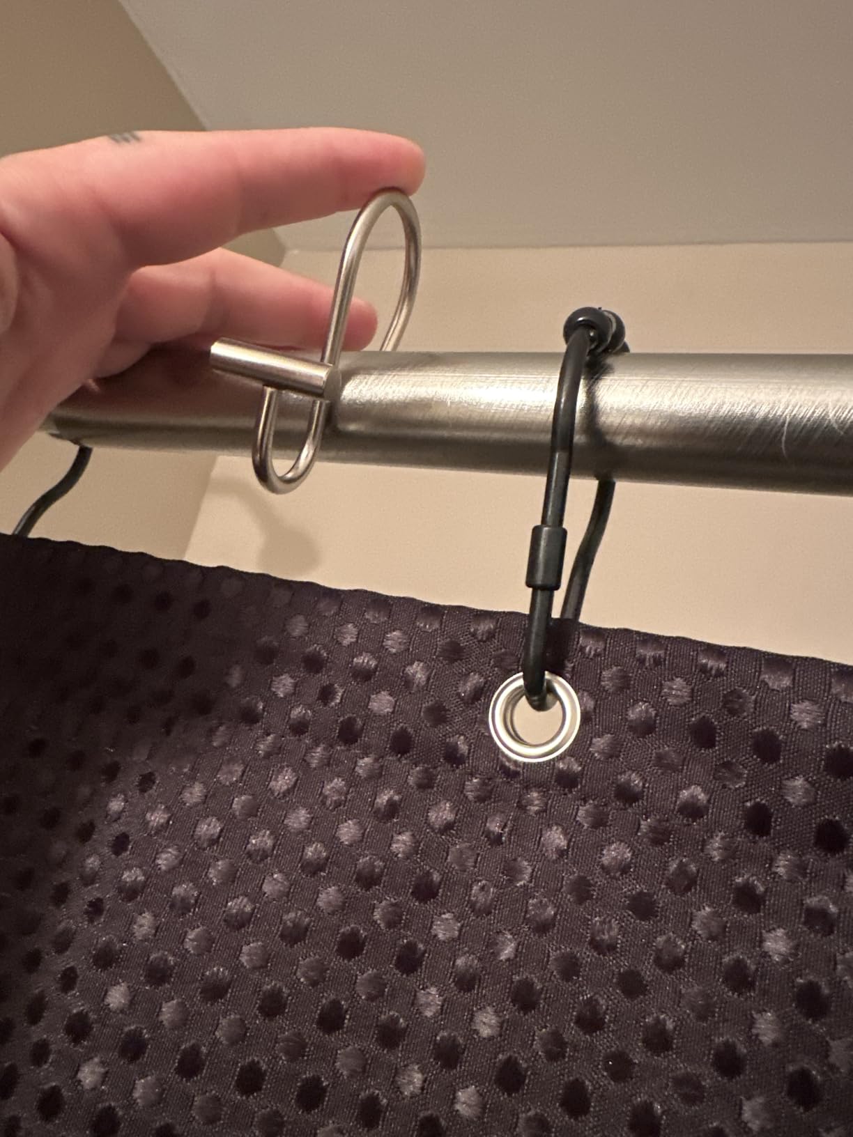 Clara Clark Bathroom Accessories Set - Bathroom Set, Bathroom Accessory Set, Shower Curtain Set, Toilet Brush, Trash Can & Soap Dispenser - Black - 20PC - Customer Photo 5