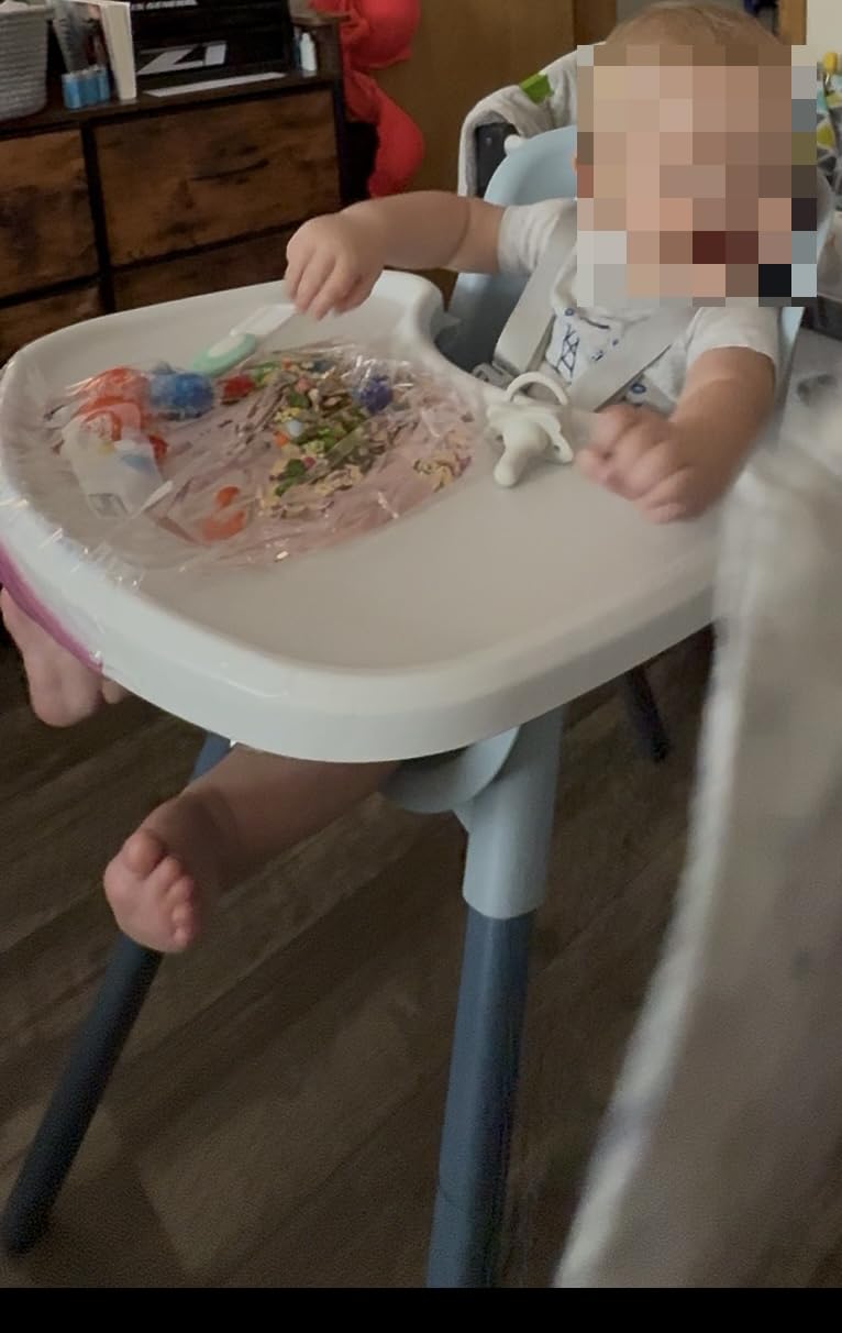 Chicco Zest 4-in-1 Folding High Chair, Feeding Chair, Toddler Chair and Youth Stool, Multi-Use Easy Clean High Chair | Capri/Blue - Customer Photo 3