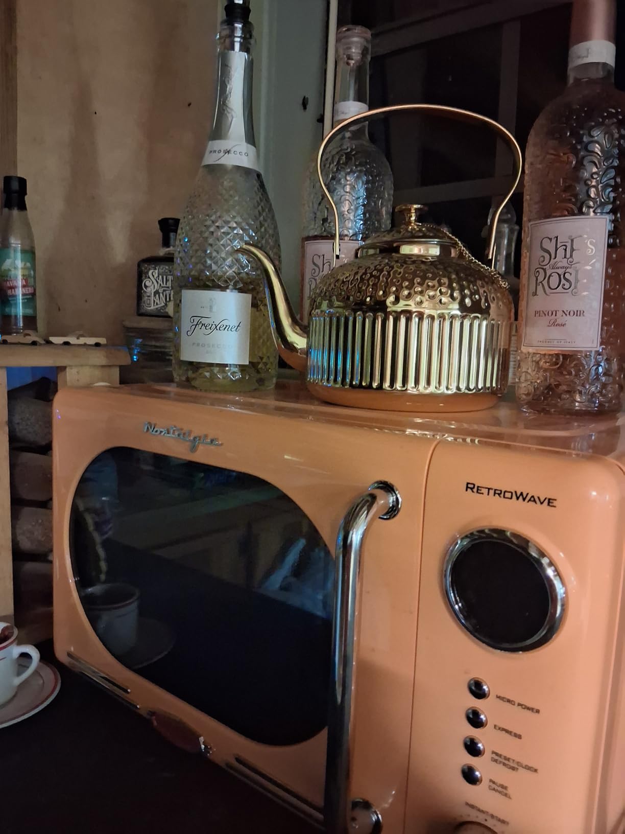 Nostalgia Retro Compact Countertop Microwave Oven - 0.7 Cu. Ft. - 700-Watts with LED Digital Display - Child Lock - Easy Clean Interior - Lavender - Customer Photo 1