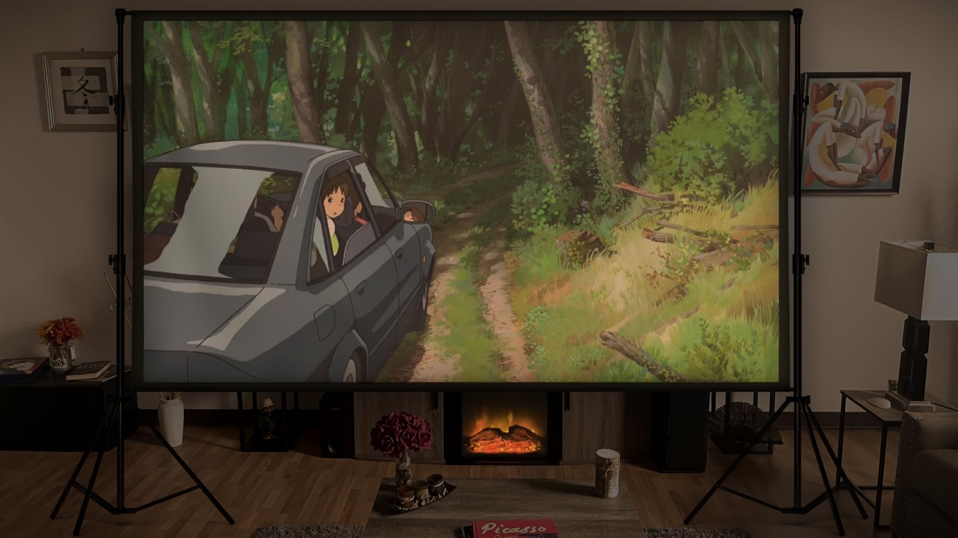 [1500 ANSI/Auto Focus/Built-in APPs] Outdoor-Projector-4K with Wifi6 and Bluetooth, Smart TV OS & DoIby Audio, Portable Projector with YouTube/PrimeVideo, ONOAYO 1080P Proyector with 300 ''Display - Customer Photo 2