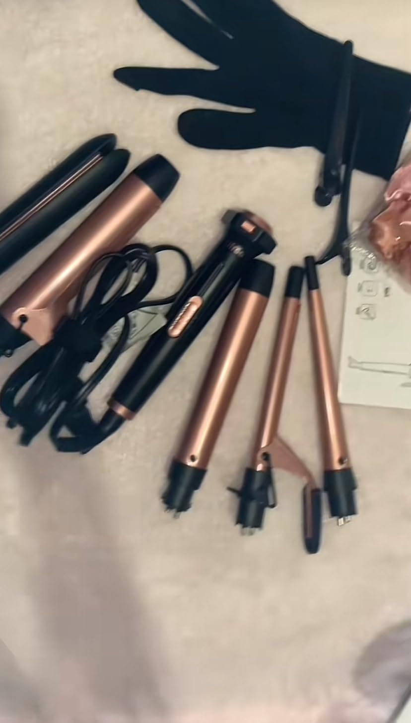 Ufree 5 in 1 Curling Iron with Interchangeable Ceramic Barrels (0.35