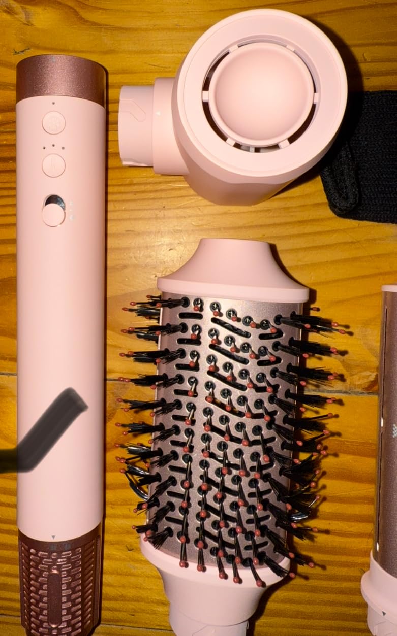 5 in 1 Hot Air Styler Wrap – High-Speed Hair Dryer Brush with Auto Wrap Curlers, Fast Drying & Frizz-Free Styling, No Heat Damage, Volumizing Brush with Travel Bag - Customer Photo 3