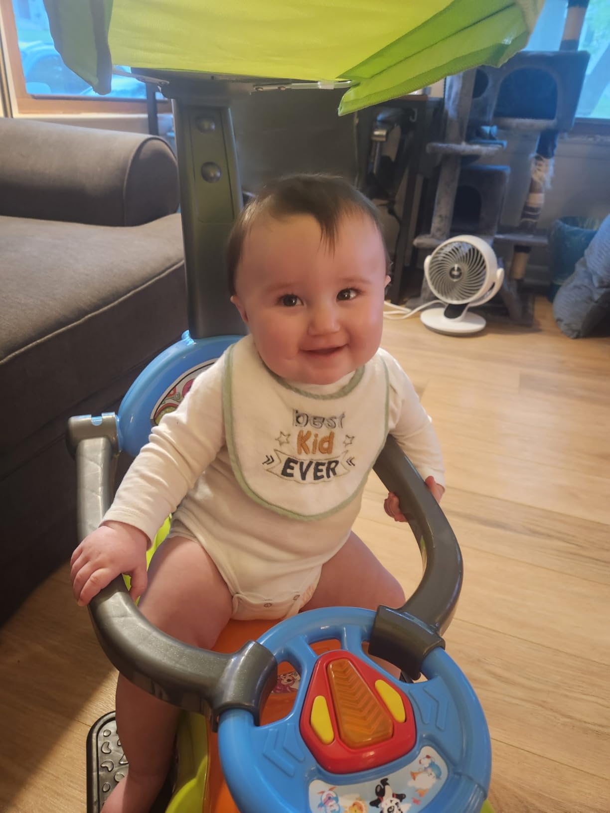 VEVOR Ride On Push Car for Toddlers, Ages 19+ Months, Ride Racer, Sit to Stand Toddler Ride On Toy, Kids Ride On Car with Music Steering, Horn & Under Seat Storage, Ride On Toy for Boys Girls - Customer Photo 1