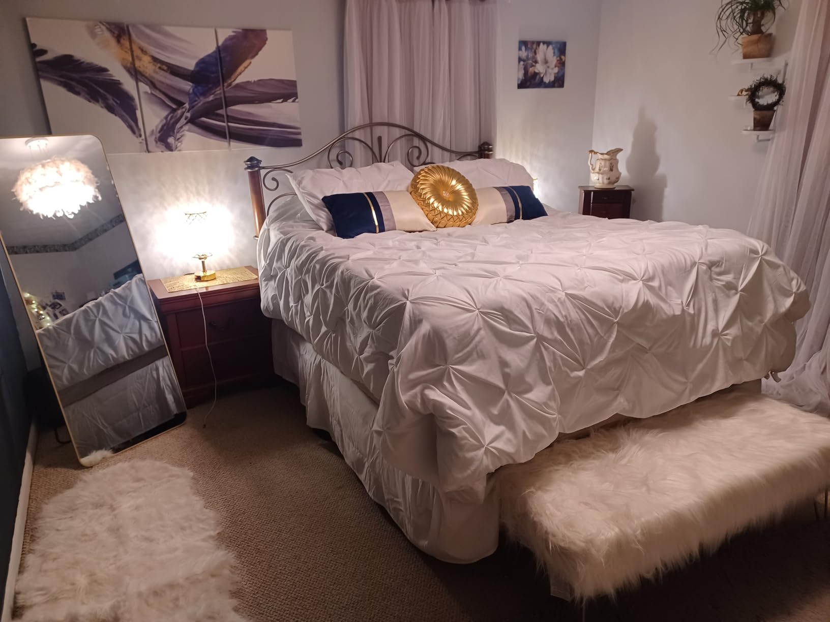 BEAUTYPEAK Black Full Length Mirror, 56 BEAUTYPEAK Black Full Length Mirror, 56