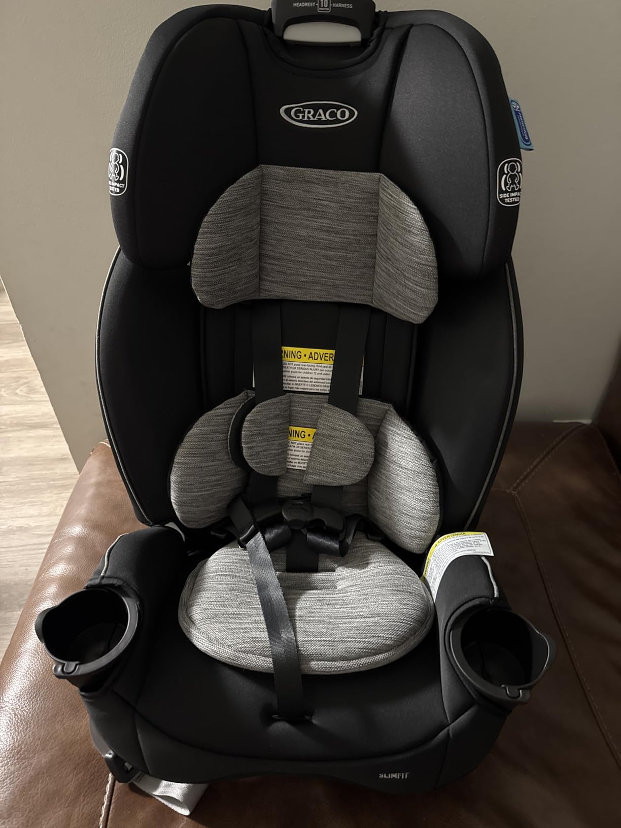 Graco Slimfit 3-in-1 Convertible Car Seat, Ultra-Space-Saving Design, Jarret, Suitable for Rear and Forward-Facing, Highback Booster Seat with 10-Position Headrest - Customer Photo 3