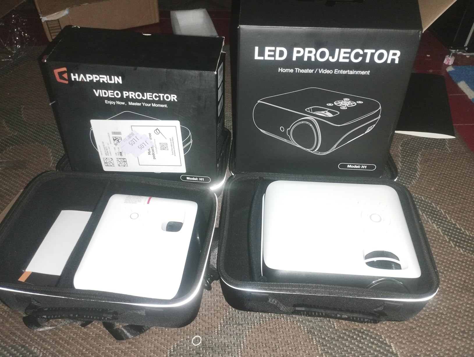 Official Licensed Google TV Smart Projector, HAPPRUN 4K UHD Home Theater with Dolby Sound, Wi-Fi & Bluetooth, Built-in Streaming Apps, Compatible with Games Consoles & Smartphone, Indoor & Outdoor Use - Customer Photo 2