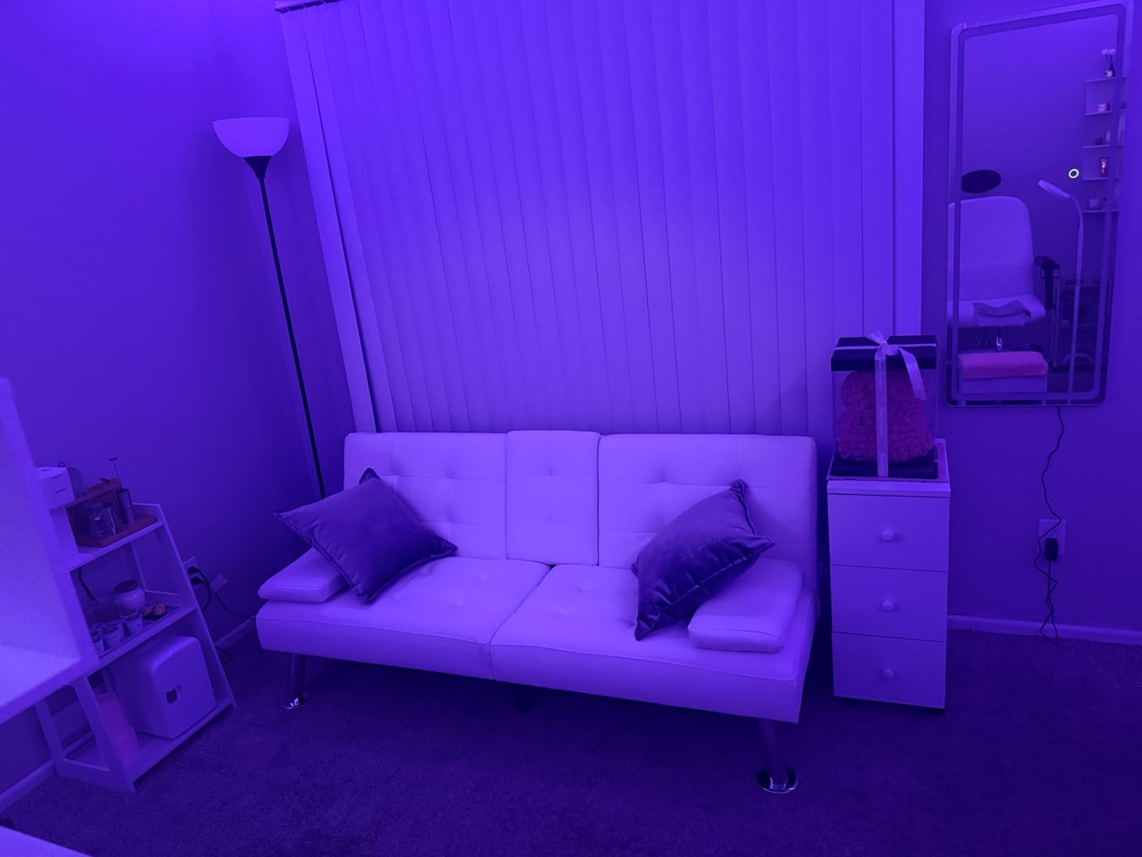 Homall Futon Sofa Bed, Leather Futon Couch with Removable Armrests, Adjustable Recliner Sleeper Sofa Bed with Dual Cup Holders for Living Room, Apartment, Office (Black) Customer Review Homall Futon Sofa Bed, Leather Futon Couch with Removable Armrests, Adjustable Recliner Sleeper Sofa Bed with Dual Cup Holders for Living Room, Apartment, Office (Black) - Customer Photo 2