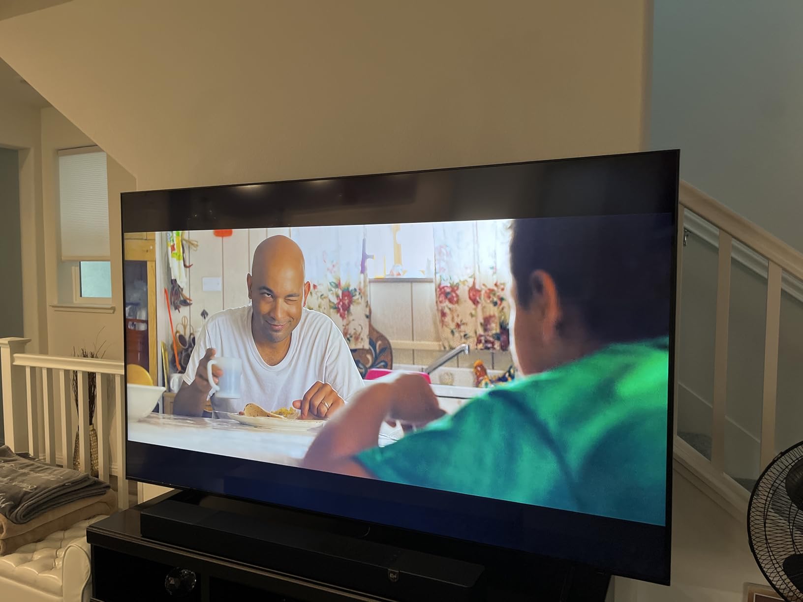 Samsung 75-Inch Class QLED Q7F Series Samsung Vision AI Smart TV (2025 Model, 75Q7F) Quantum HDR, Object Tracking Sound Lite, Q4 AI Gen1 Processor, 4K upscaling, Gaming Hub, Alexa Built-in Customer Review Samsung 75-Inch Class QLED Q7F Series Samsung Vision AI Smart TV (2025 Model, 75Q7F) Quantum HDR, Object Tracking Sound Lite, Q4 AI Gen1 Processor, 4K upscaling, Gaming Hub, Alexa Built-in - Customer Photo 1