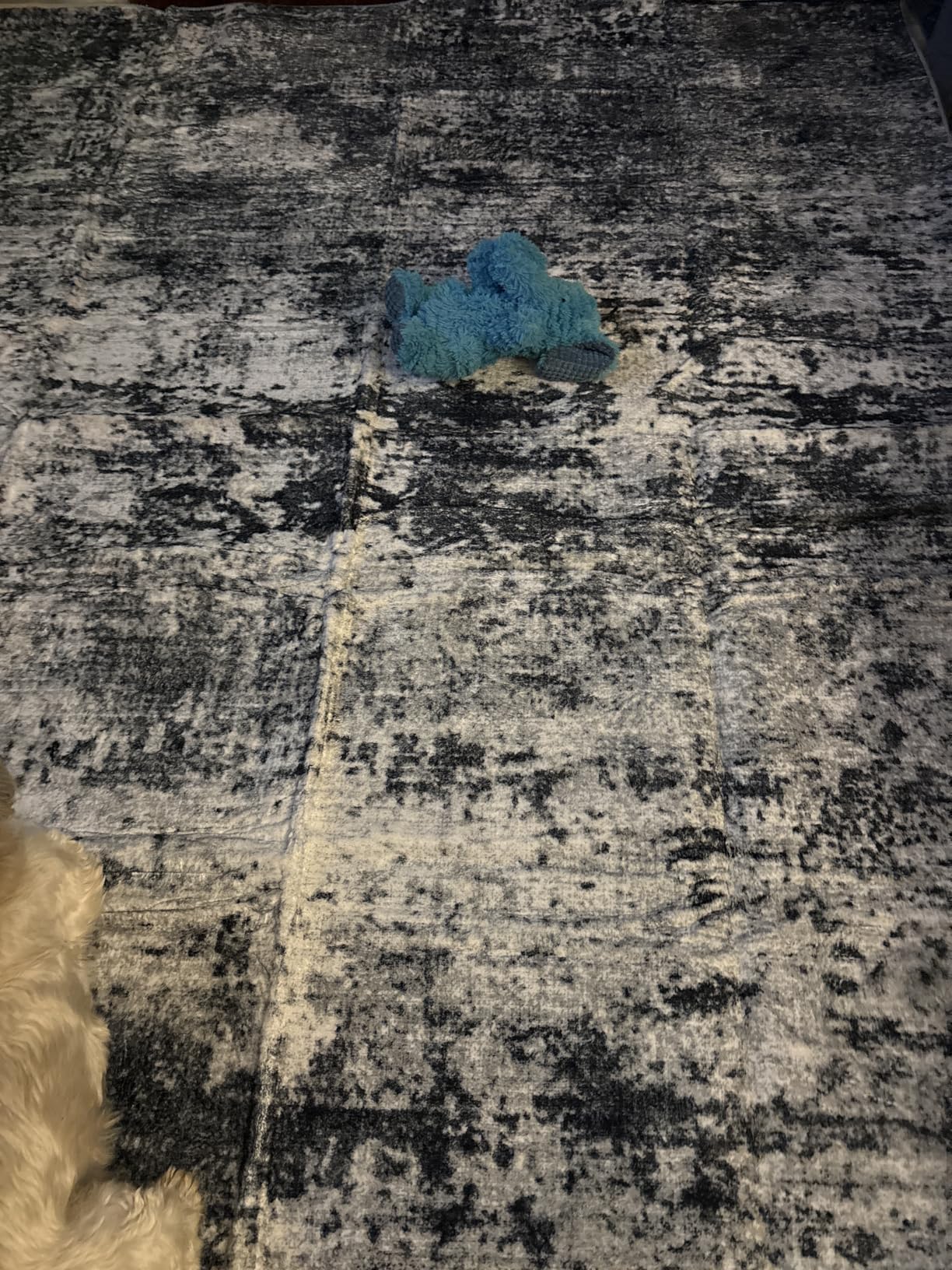 8x10 Area Rug Living Room Rug: Washable Modern Abstract Soft Thin Rug Indoor Floor No Slip Stain Resistant Carpet for Bedroom Dining Room Farmhouse Nursery Home Office - Black - Customer Photo 2