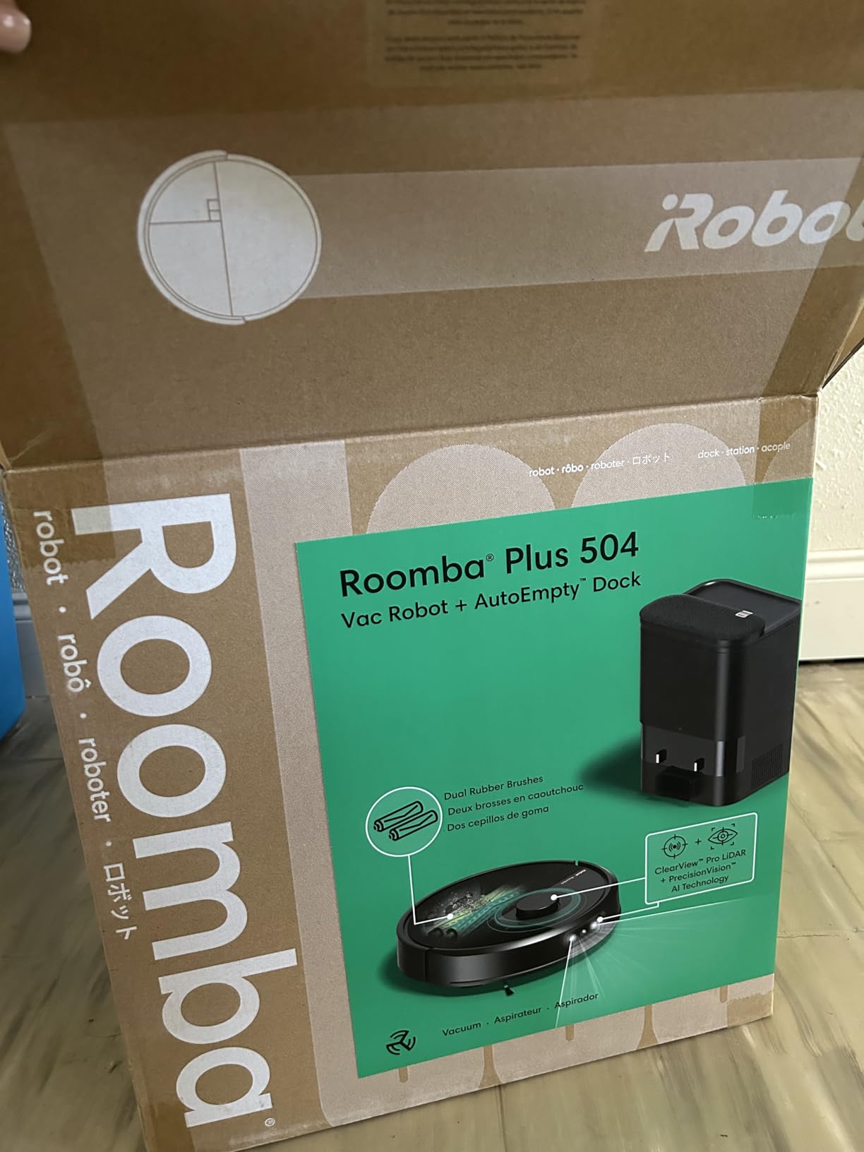 iRobot Roomba Plus 504 Vac Robot Vacuum with AutoEmpty Dock - Superior Power-Lifting Suction, Anti-Tangle Dual Rubber Brushes, Perfect for Pet Hair, Self-Empties for 75 Days, Avoids Obstacles, LiDAR - Customer Photo 2
