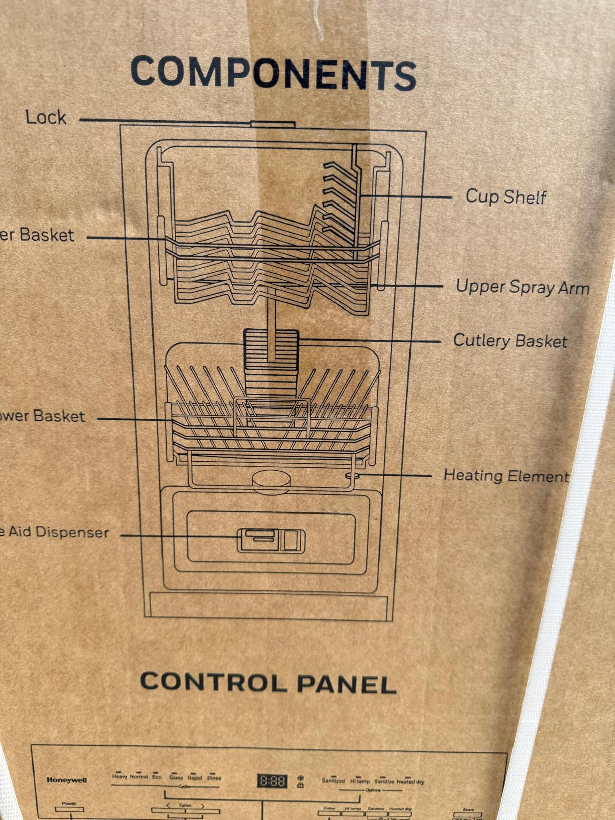 Honeywell 18 Inch Dishwasher with 8 Place settings, 6 Washing Programs, Stainless Steel Tub, UL/Energy Star- Black Customer Review Honeywell 18 Inch Dishwasher with 8 Place settings, 6 Washing Programs, Stainless Steel Tub, UL/Energy Star- Black - Customer Photo 1