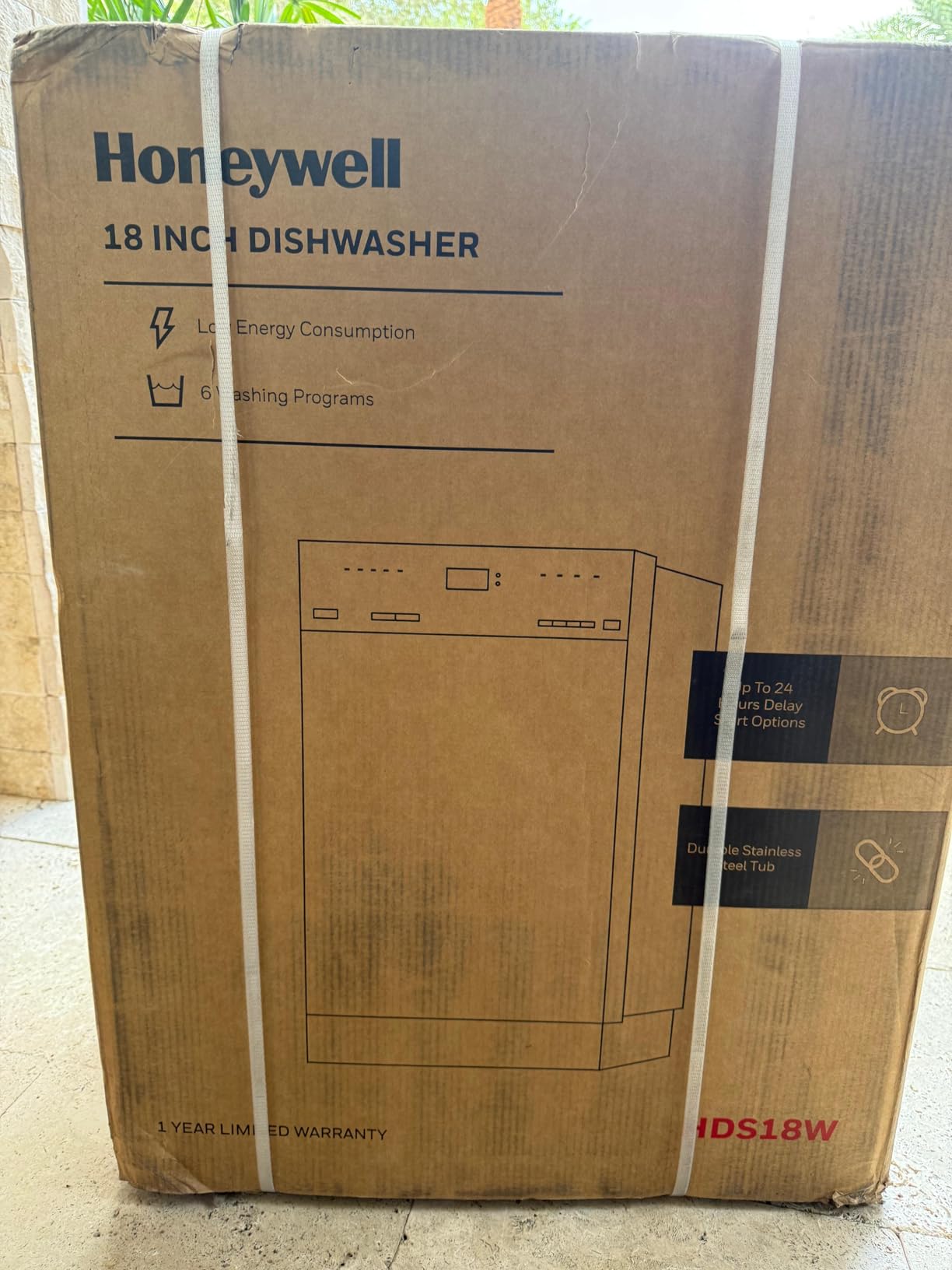 Honeywell 18 Inch Dishwasher with 8 Place settings, 6 Washing Programs, Stainless Steel Tub, UL/Energy Star- Black Customer Review Honeywell 18 Inch Dishwasher with 8 Place settings, 6 Washing Programs, Stainless Steel Tub, UL/Energy Star- Black - Customer Photo 3